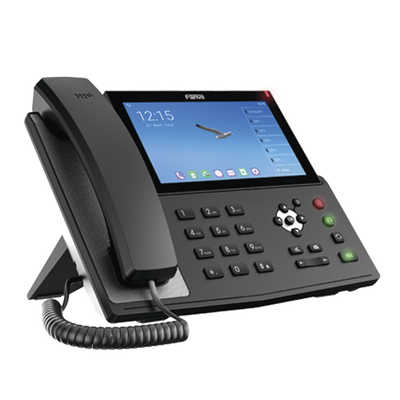Teléfono IP  Android Empresarial para 20 lineas SIP, pantalla táctil, Wi-Fi y Bluetooth, PoE, hasta 112 botones DSS, puertos Gigabit, soporta recepción de video.