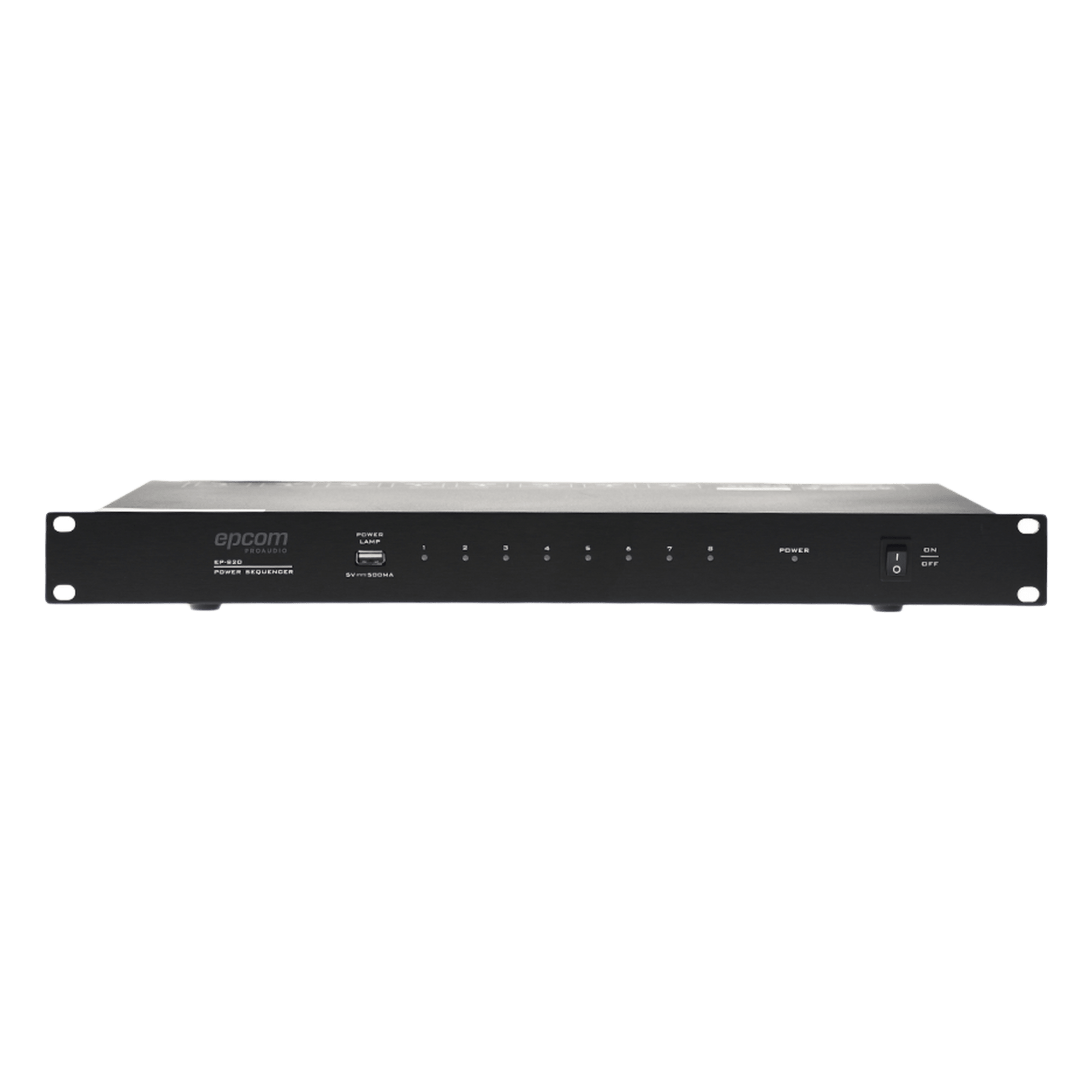 Secuenciador de Potencia / 8 Canales / Retraso 1 s / 6000 W Total / 10 A por Canal / Activación Remota 24 VCD / Rack 19" (1.7 ft) — EPCOM PROAUDIO · SKU EP-820