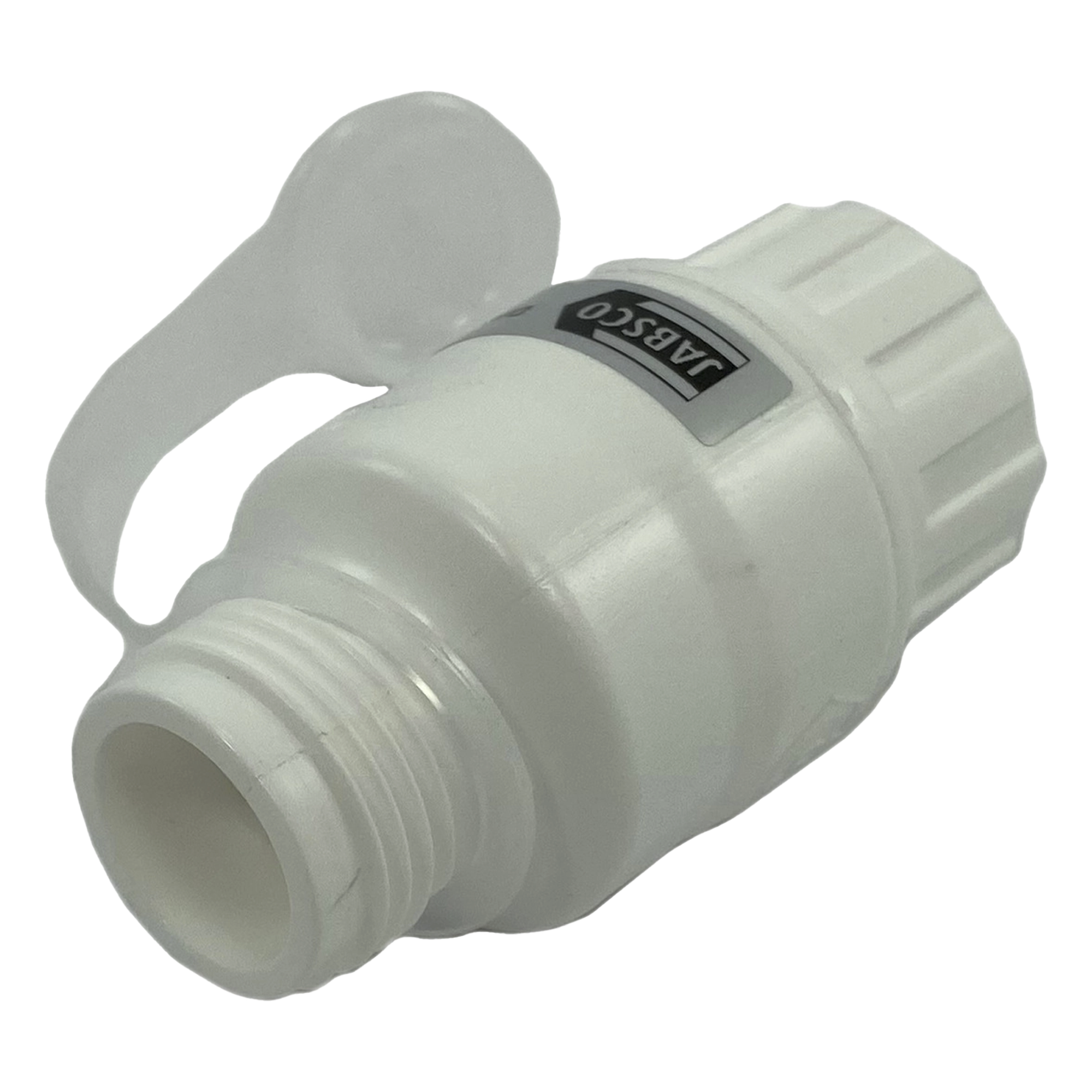 Regulador de Presión de Agua en Línea / 45 psi (3.1 bar) / Codo Giratorio / Filtro Extraíble / GHT 3/4' / Calidad Alimentaria / 3' x 1.5' (7.6 cm x 3.8 cm) — JABSCO · SKU 44411-0045