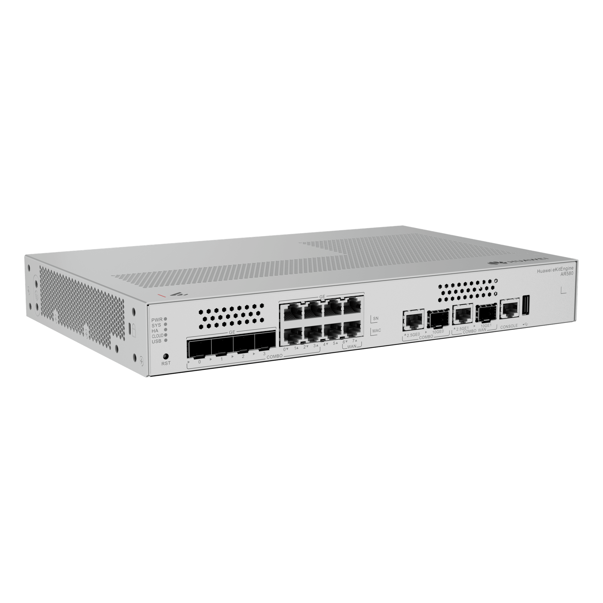 Router Gateway Convergente / LAN: 1 SFP+ y 6 GE / WAN: 1 SFP+ y 2 GE / 500 Usuarios / 64 APs / 500 Túneles IPsec / 2 Gbps
