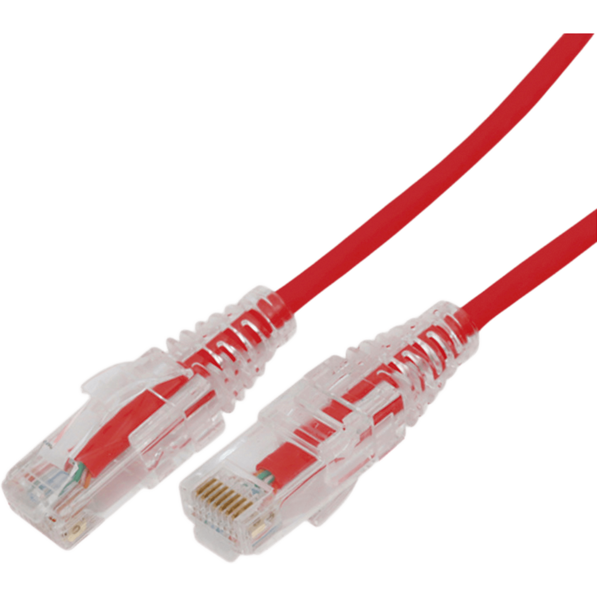 Cable de Parcheo Slim UTP Cat6A - 7 Metros (22.97 Pies) Rojo, Diámetro Reducido (28 AWG)