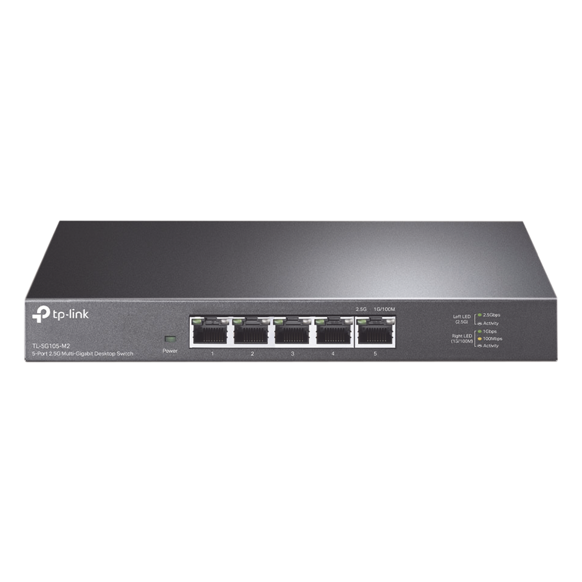 Switch / 5 Puertos / 2.5 Gbps / No Administrable / Escritorio / 25 Gbps Capacidad de Conmutación / Sin Ventilador / Carcasa Metálica — TP-LINK · SKU TL-SG105-M2