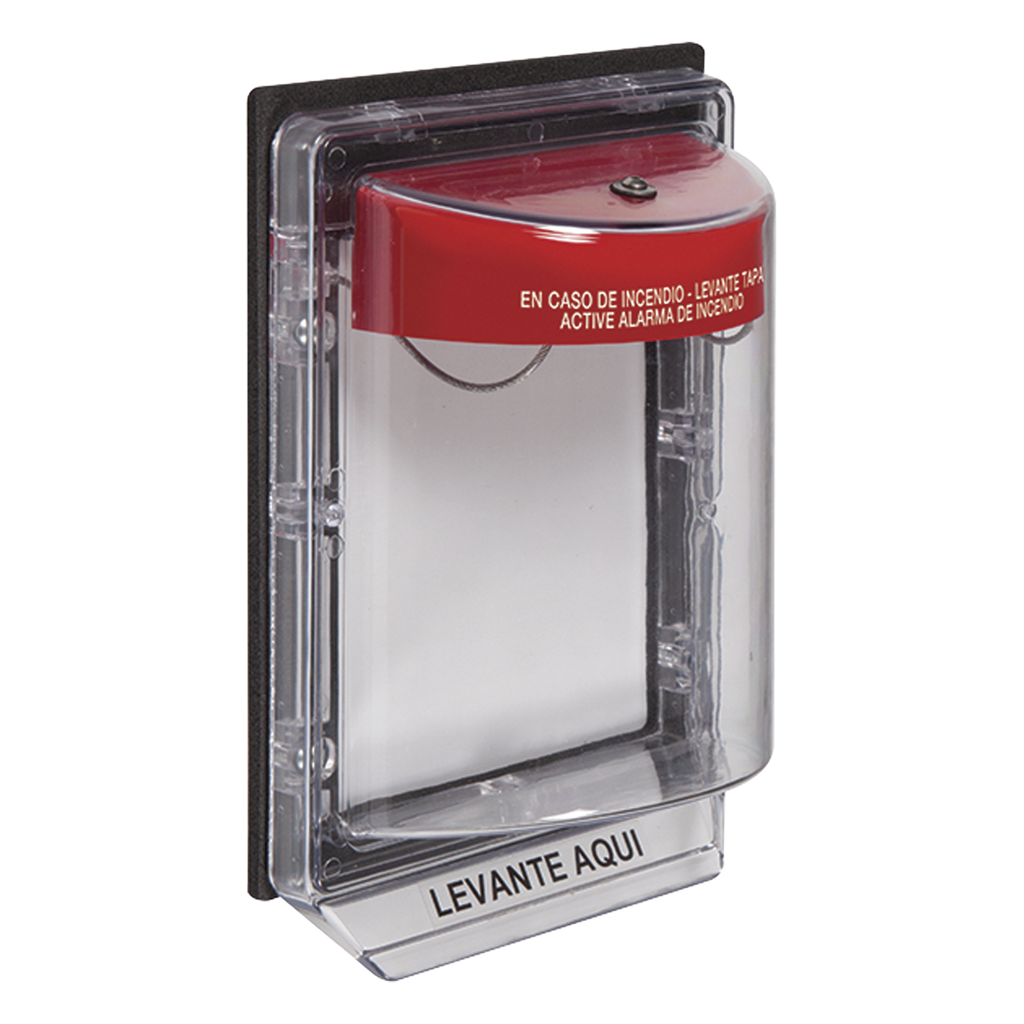 Cubierta Protectora con Alarma / Policarbonato Ultra Resistente / Alarma 95 a 105 dB / Montaje en Superficie / Interior y Exterior / Inviolable / Listado UL/ULC y FM — STI · SKU STI-1150-ES