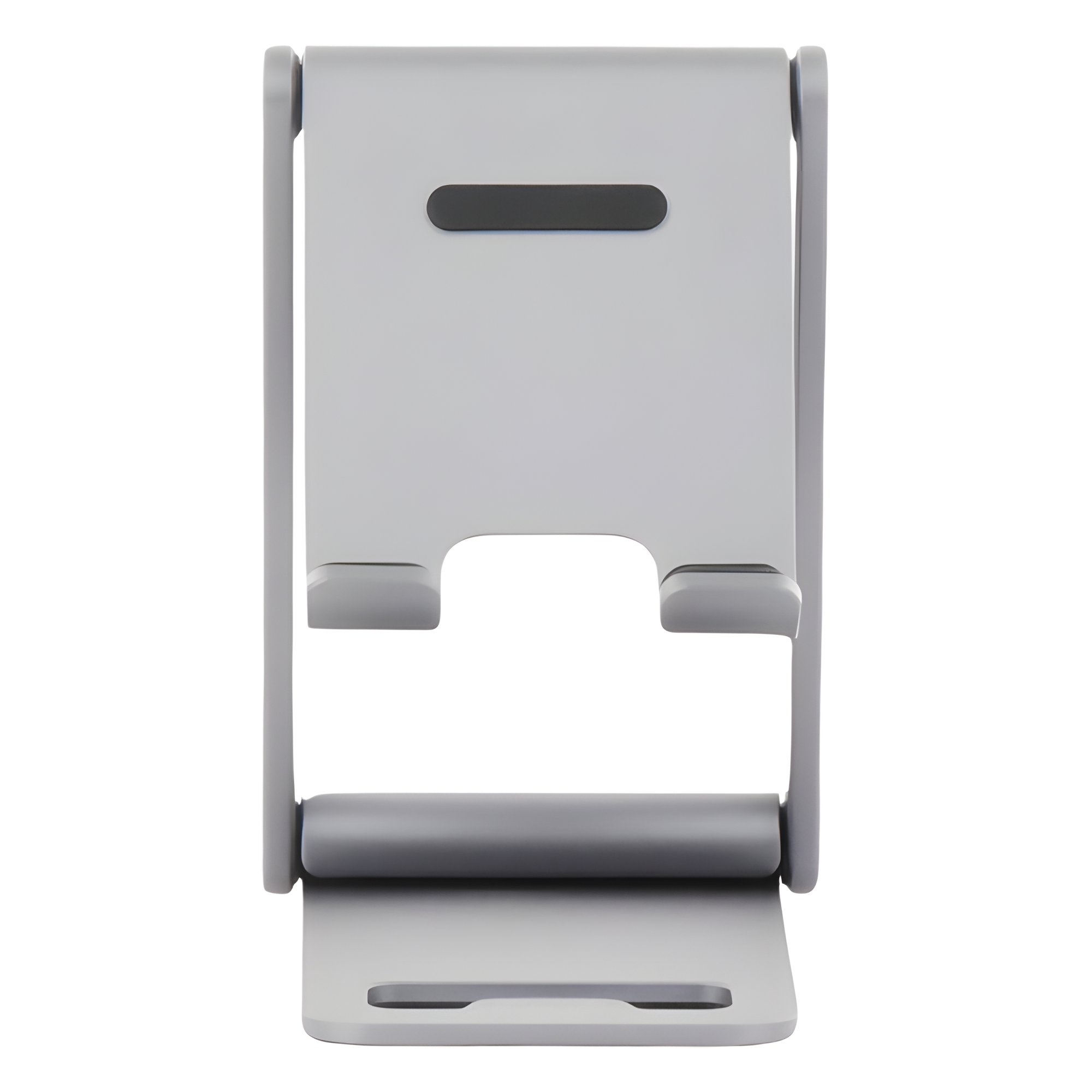 Soporte para Teléfono Celular de Aluminio | Angulo Ajustable | Amplia Compatibilidad con dispositivos de 4.7'' a 7.9'' | Antideslizante | Antiarañazos | Plegable | Color Gris.