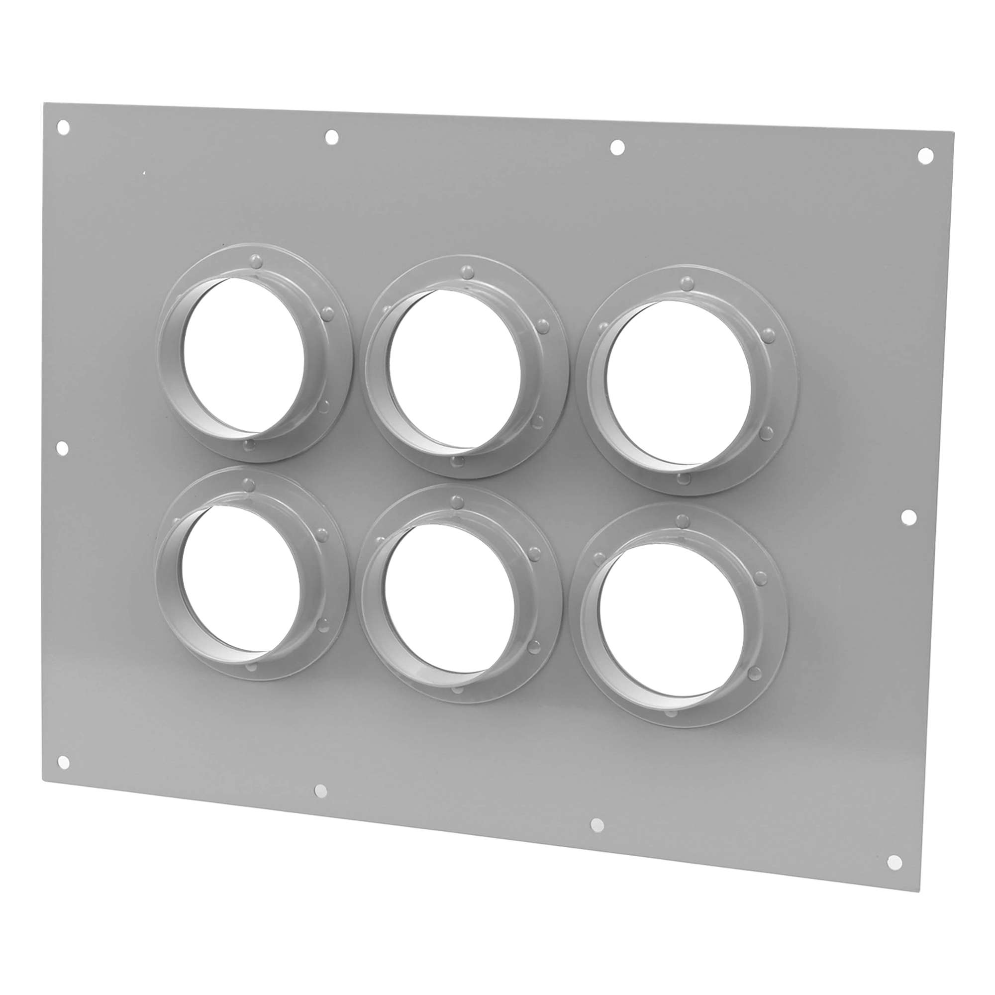 Placa Pasamuro / 6 Botas de 4 Pulgadas / Diseño Industrial / Material Anticorrosivo / Estructura Modular