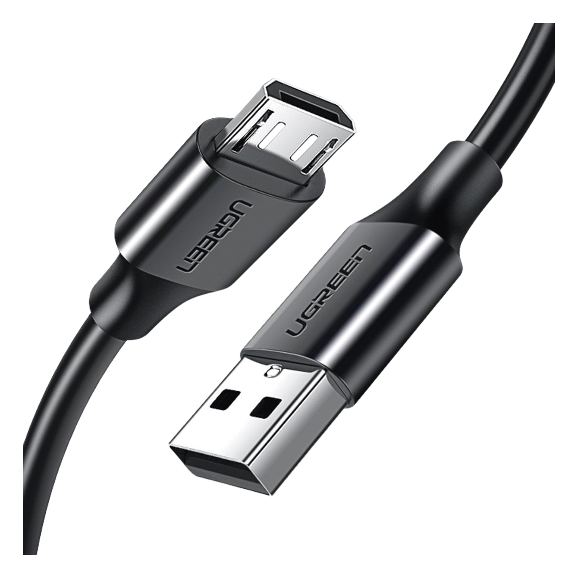 Cable USB-A a Micro USB / 2 Metros (6.56 Pies) / Carga Rápida 18W / USB 2.0 480Mbps / 5,000 Flexiones / Conectores Niquelados — UGREEN · SKU 60138