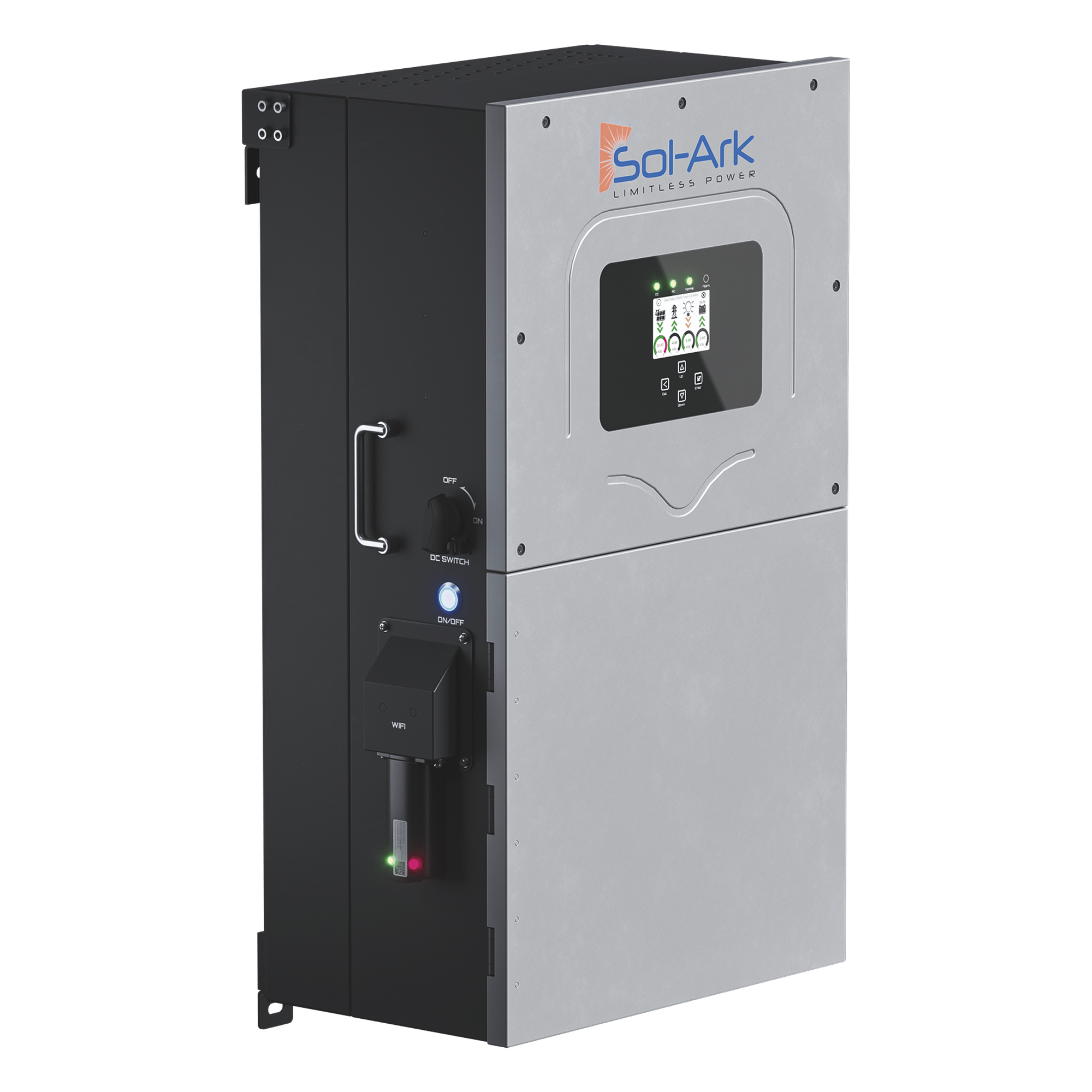 Inversor Híbrido / 15 kW / 220 Vcc / Fase Dividida / 19.5 kWp FV / 3 MPPT / IP65 / 48 Vcc Baterías