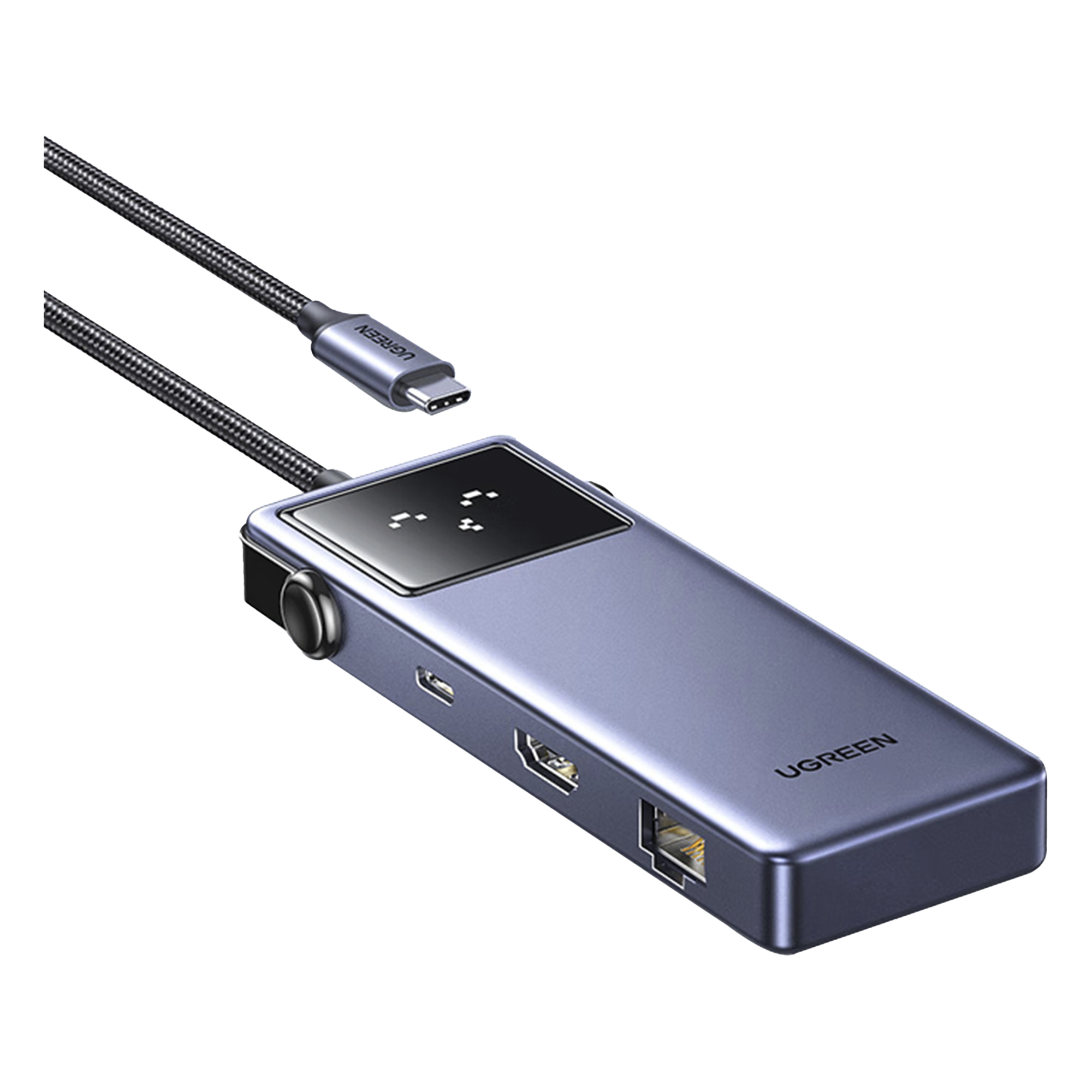 Hub USB-C 7 en 1 / HDMI 4K 60Hz / 2x USB-A 3.0 + USB-C 3.0 + USB-A 2.0 / Gigabit Ethernet / PD 100W / Cable 20 cm (0.66 ft) — UGREEN · SKU 45155