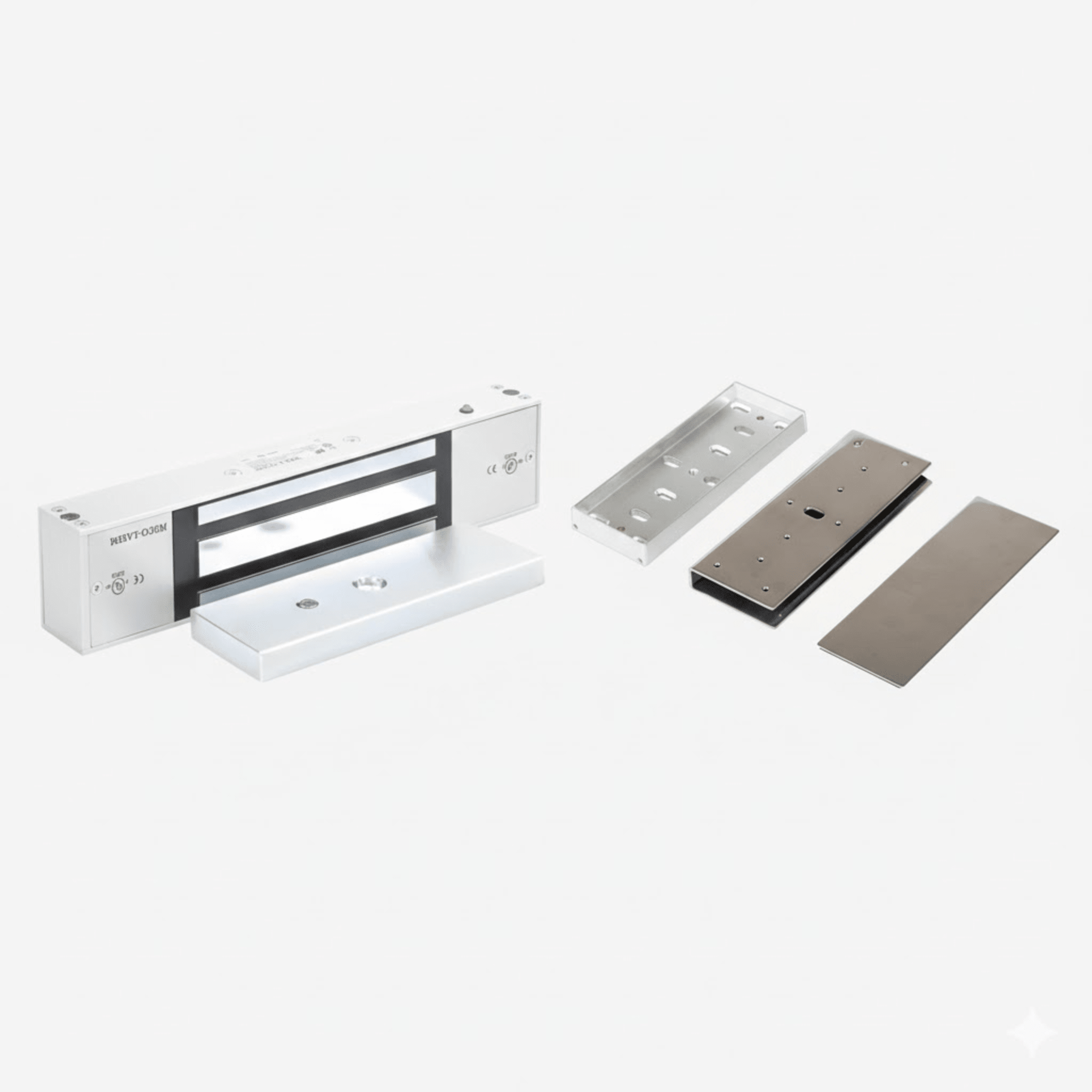 Kit Para Control de Acceso Incluye Chapa Magnética de 1200 Lbs / Montaje En "U" Para Puerta de Cristal /  Uso Interior / Certificación UL