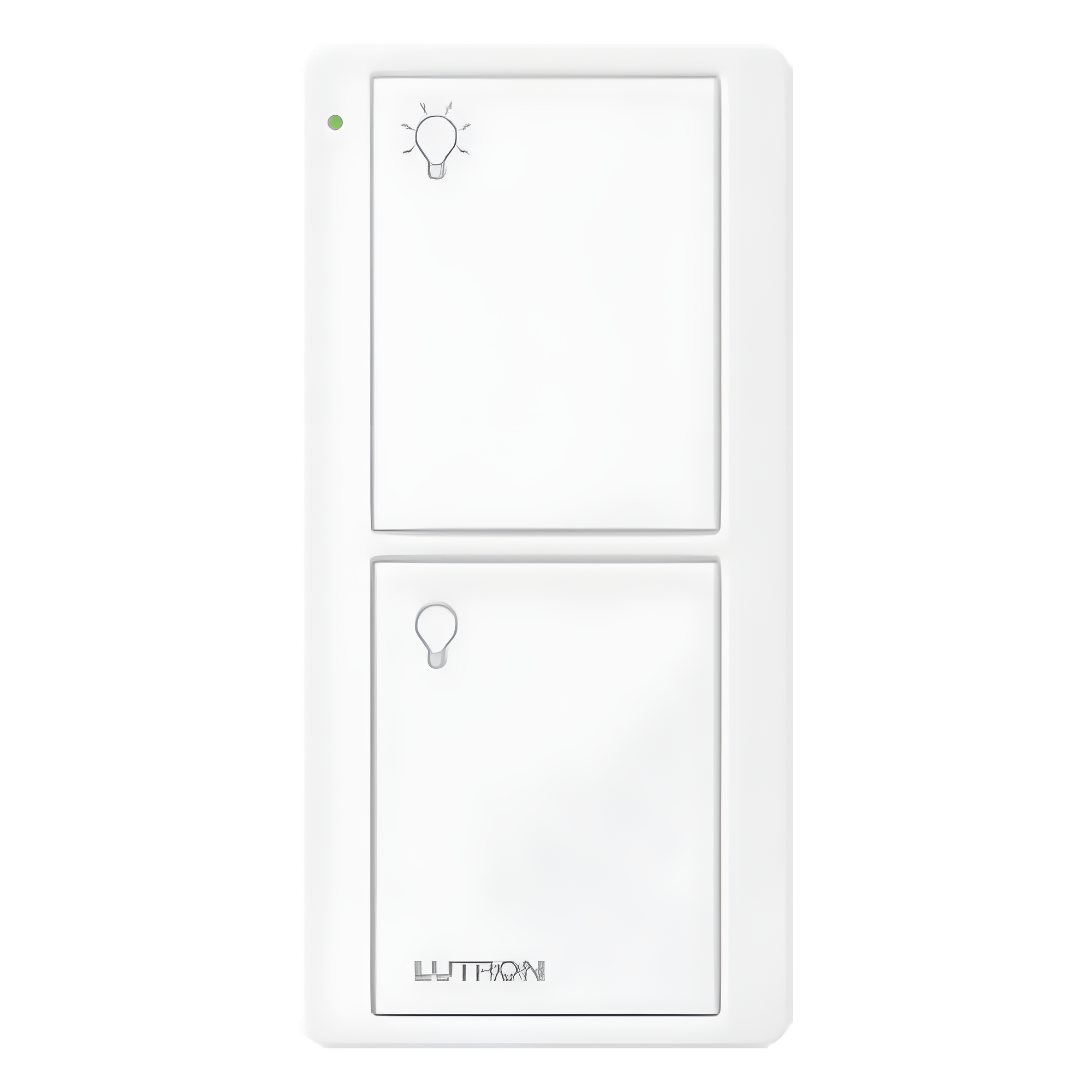 Control Remoto Inalámbrico / 2 Botones On/Off / RF 431-437 MHz / Alcance 18 m (59.1 ft) / Batería 10 Años / Sin Cableado — LUTRON ELECTRONICS · SKU PJ22BGWHL01