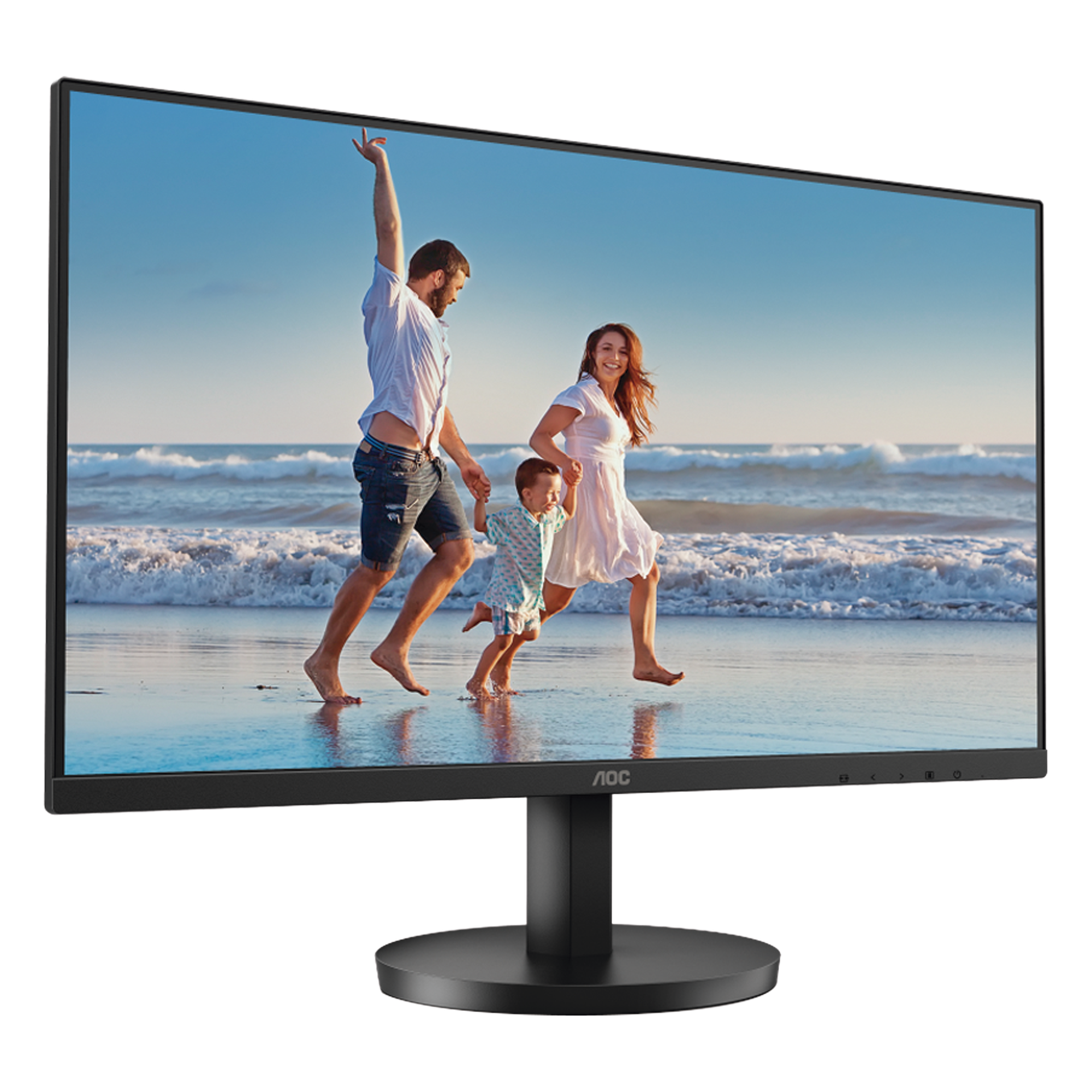 Monitor LED de 23.8" VESA, Resolución 1920 x 1080 Pixeles, Entradas de Video VGA/HDMI. Panel VA LCD Backlight LED. Ultra Delgado