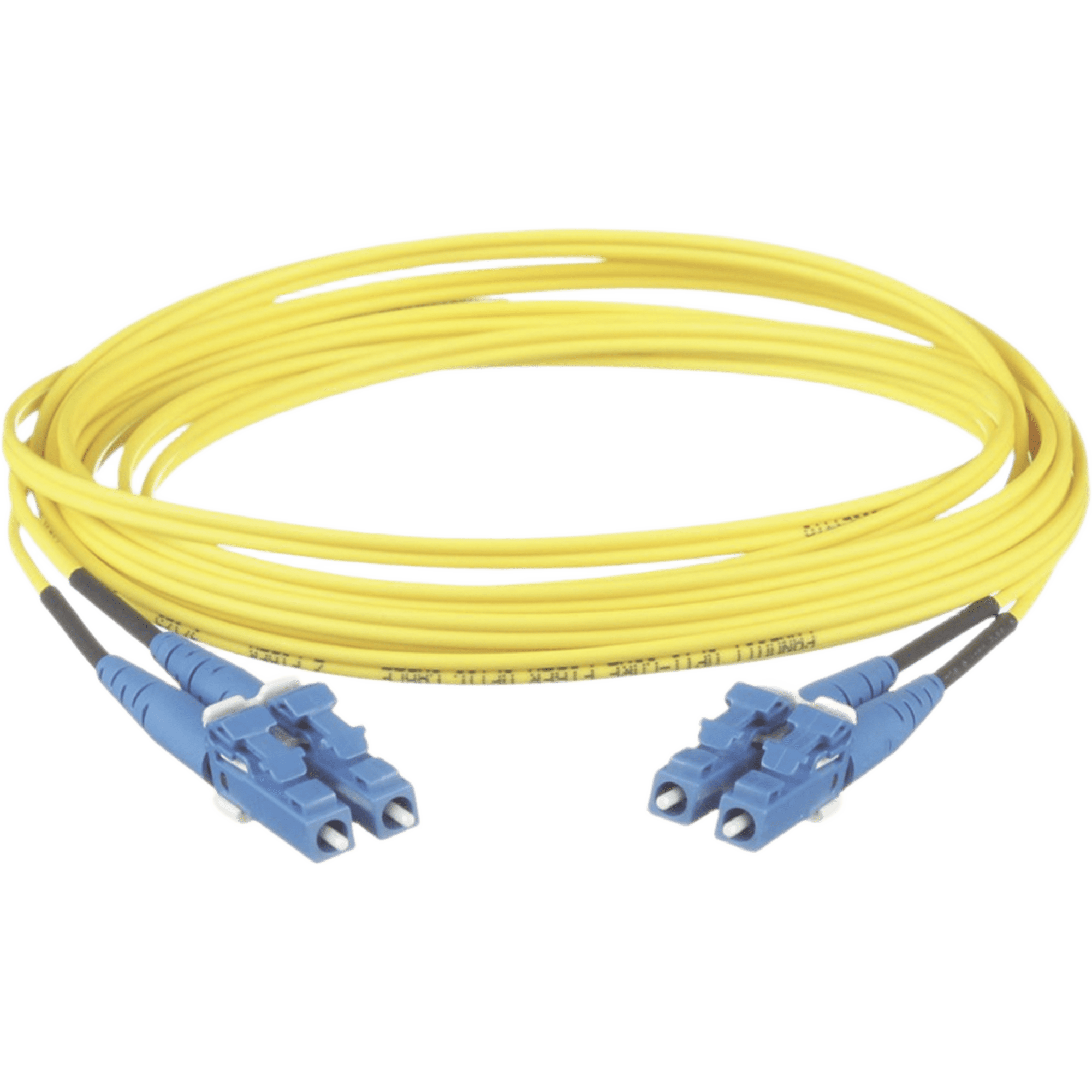 Jumper de Fibra Optica Monomodo 9/125 OS2, LC-LC Duplex, LSZH, Color Amarillo, 3 Metros (9.84 Pies)