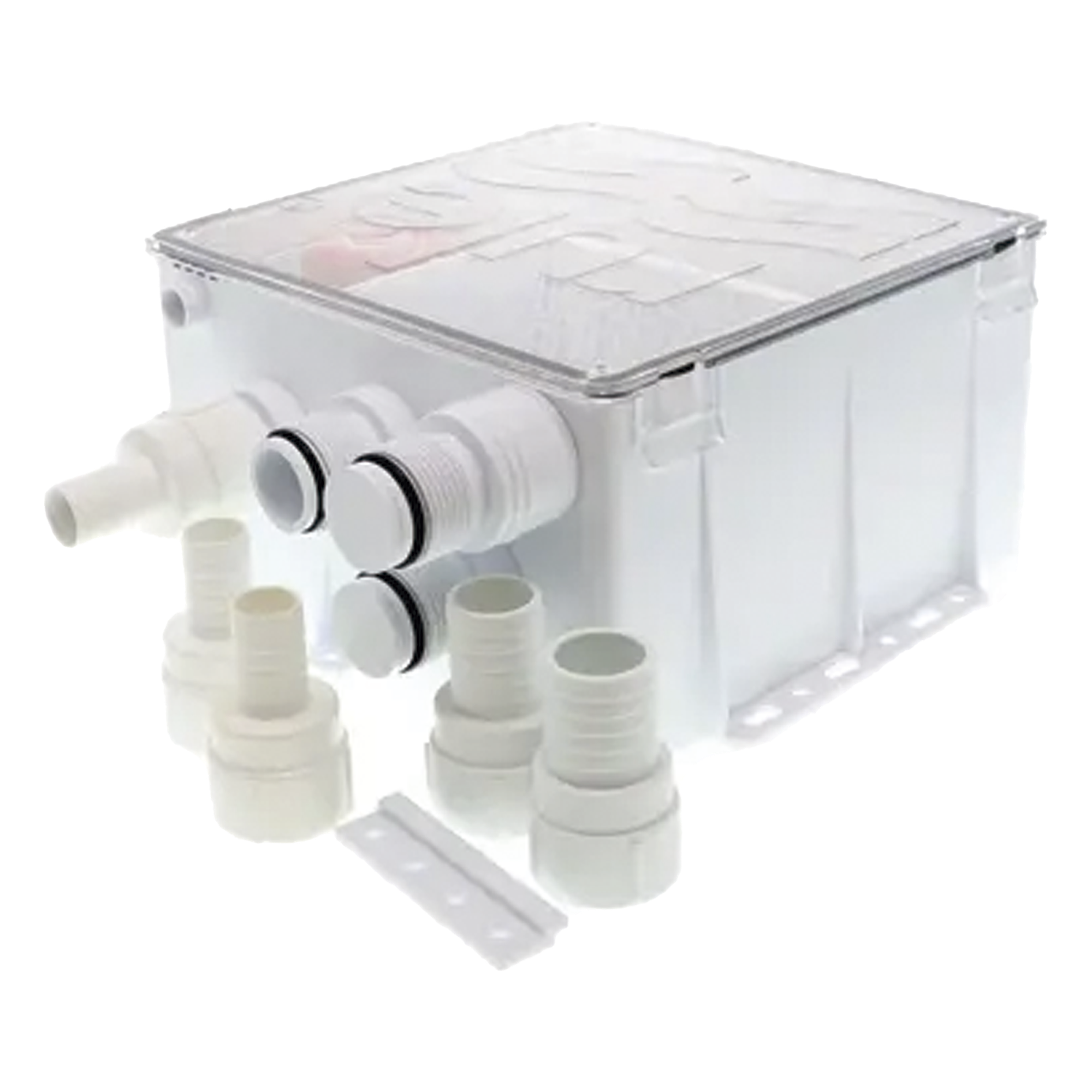 Sistema de Desagüe para Duchas / Bomba 800 GPH / 24 VDC / Interruptor de Flotación / Válvula Antirretorno / Cubierta Sellada — RULE · SKU 98B-24