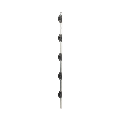 Poste de Paso para Cercas Eléctricas / Tubo Redondo 25 mm (1 in) / Longitud 1 m (39.4 in) / 5 Aisladores Integrados / Acero Galvanizado en Caliente