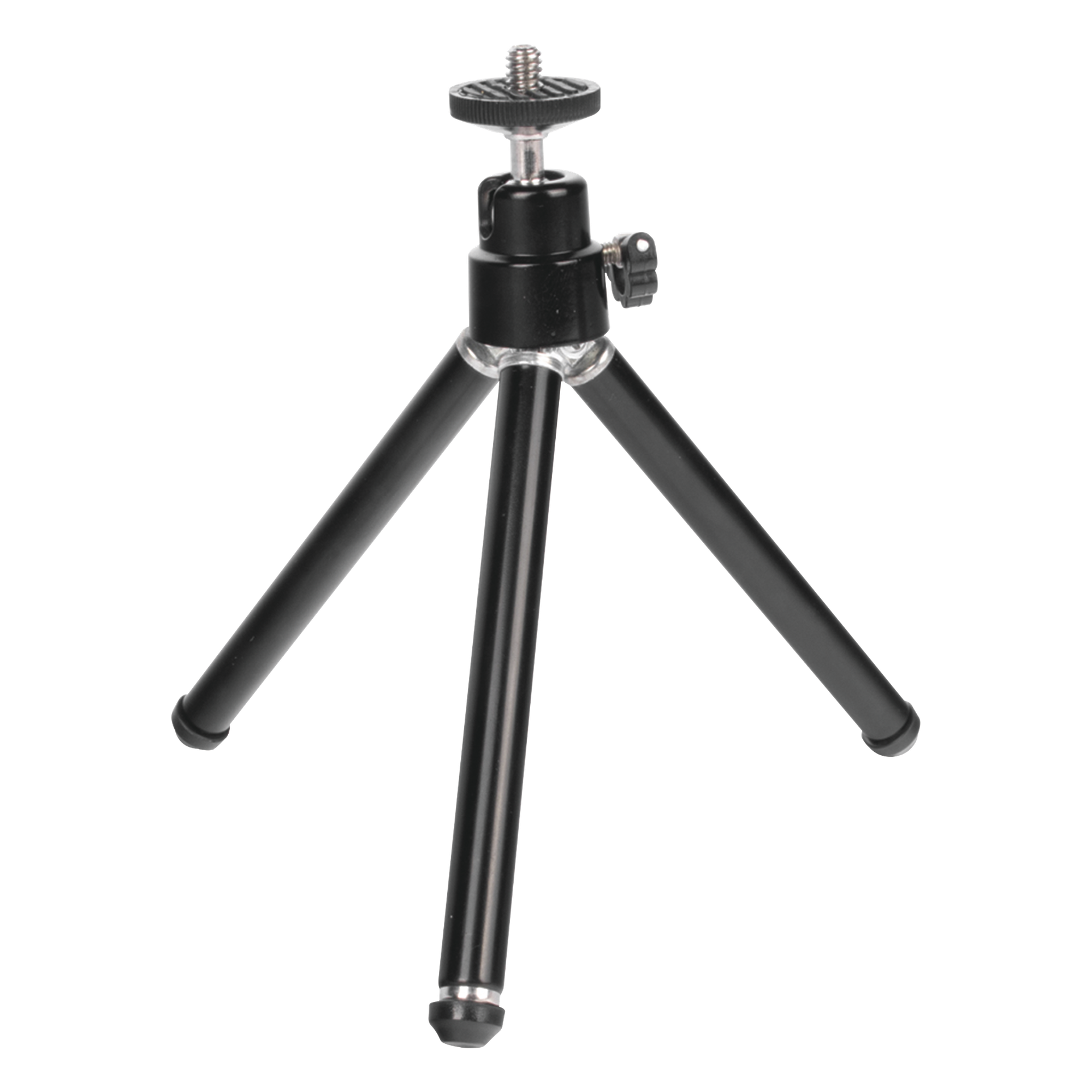 Trípode para Cámara Web / Altura Ajustable 15 a 30 cm (5.9 a 11.8 in) / Tornillo 1/4" Universal / 3 Secciones Aluminio / Inclinación Ajustable — HIKVISION · SKU DS-U1530-B