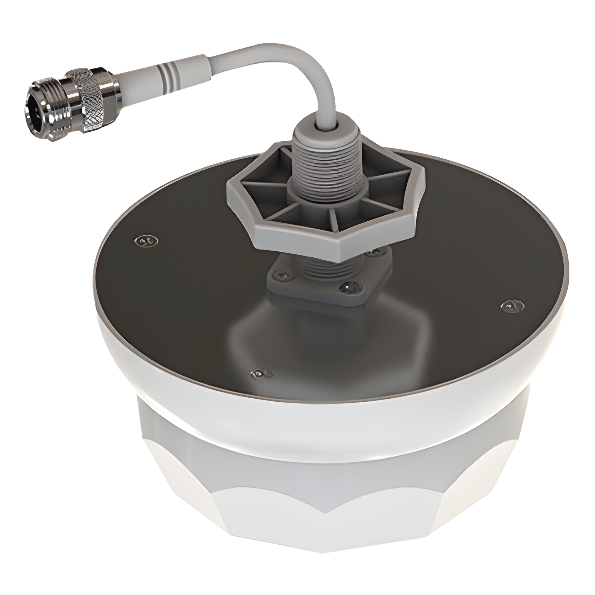 Antena domo / 2.4 GHz / 3 dBi / N-hembra / 11.9 x 5.3 cm / 210 km/h viento / 0.39 x 0.17 ft