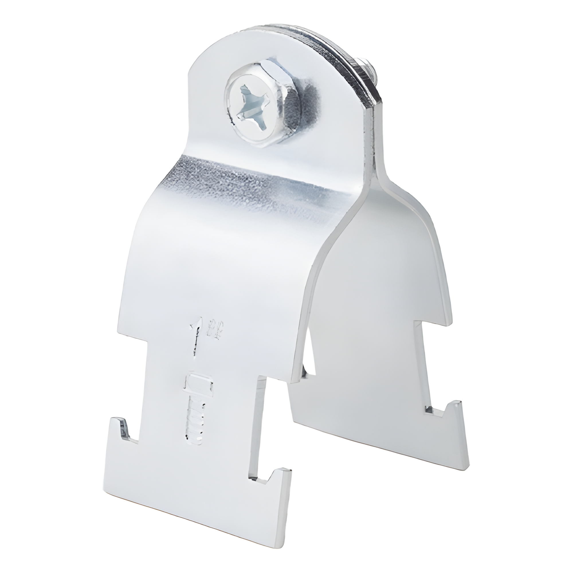 Abrazadera Unicanal / 1" (25 mm) / Calibre 14 / Espesor 2.0 mm / Galvanizada / Tubo 33.4 mm — INDEX · SKU ABUL-100