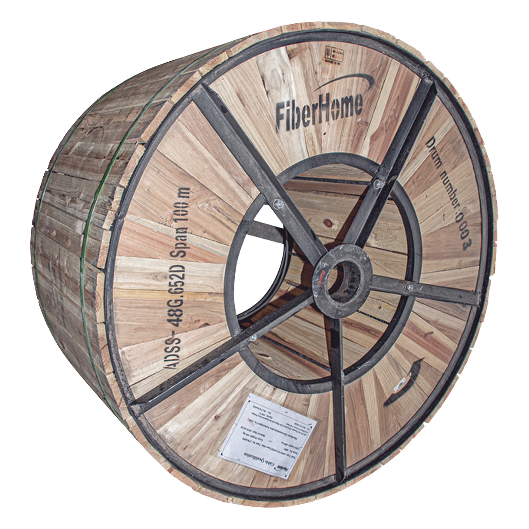Cable ADSS Aéreo / 48 Hilos Monomodo G.652D / Span 100m / 4 km / Sin Elementos Metálicos / 13,123 pies — LINKEDPRO BY FIBERHOME · SKU OC-ADSS-48C-S100/4KM