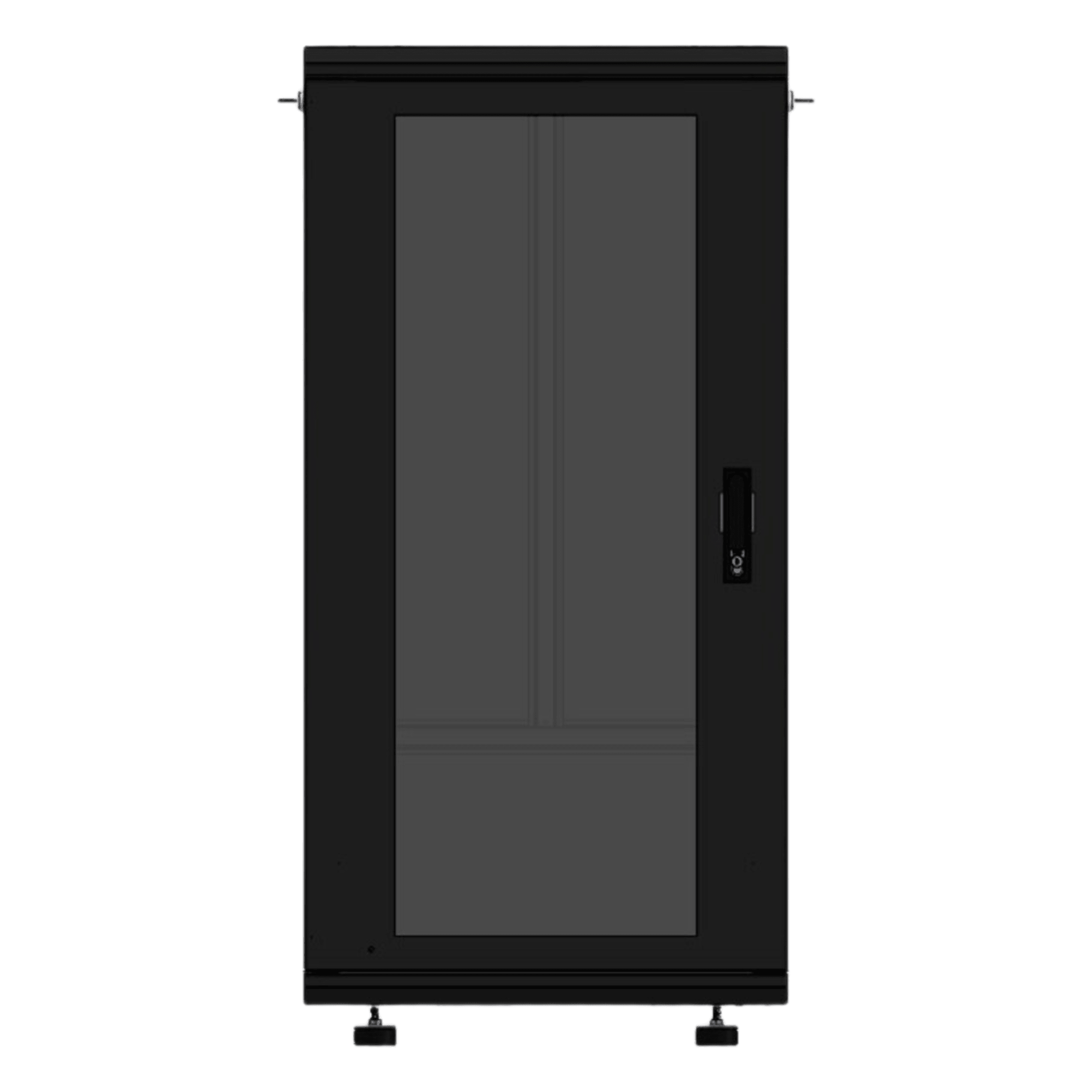 Gabinete Rack de Piso / 24 Unidades / Puerta de Cristal / Carga 750 kg (1653.5 lb) / Profundidad 46 cm / Ventilación 120 mm — LINKEDPRO · SKU LES-60-60-24UG