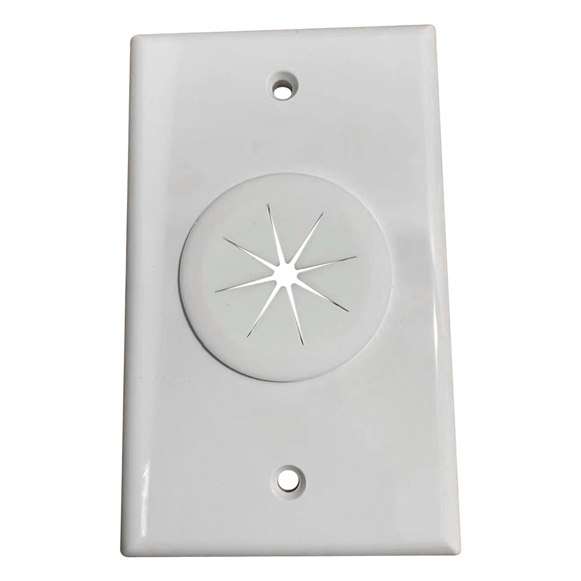 Placa de Pared / Orificio con Grommet / Montaje Vertical / ABS Blanco — LINKEDPRO BY EPCOM · SKU LP-FP-GROM