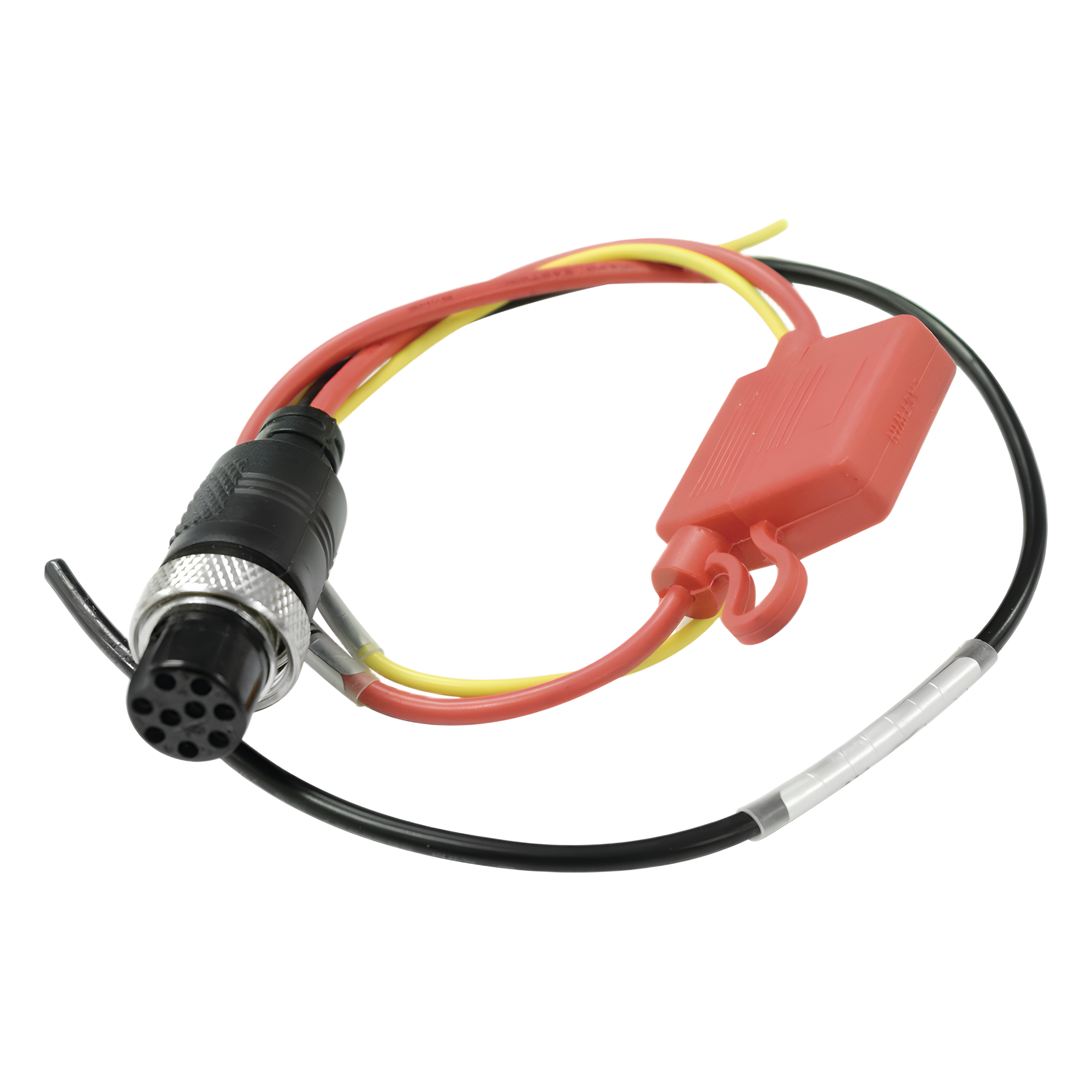 Cable de Alimentación para DVR Móvil / Entrada 12-24V DC / Conector Aviación YL16-9 Macho / Longitud 1.5 m (4.9 ft) / Doble Aislamiento / Resistente a Vibraciones — STREAMAX · SKU XMRSOURCE