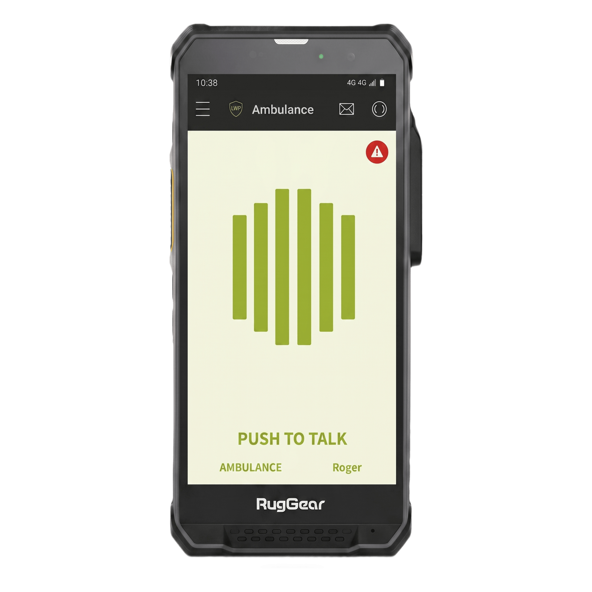 Radio PoC LTE / Pantalla HD+ 5.5" (14 cm) 500 Nits / Snapdragon 680 MCPTT / IP68 y MIL-STD-810H / Altavoz 103 dB / Android 14 / Licencia T.FLEX Smart 12 Meses — RUGGEAR · SKU RG880ITSMART