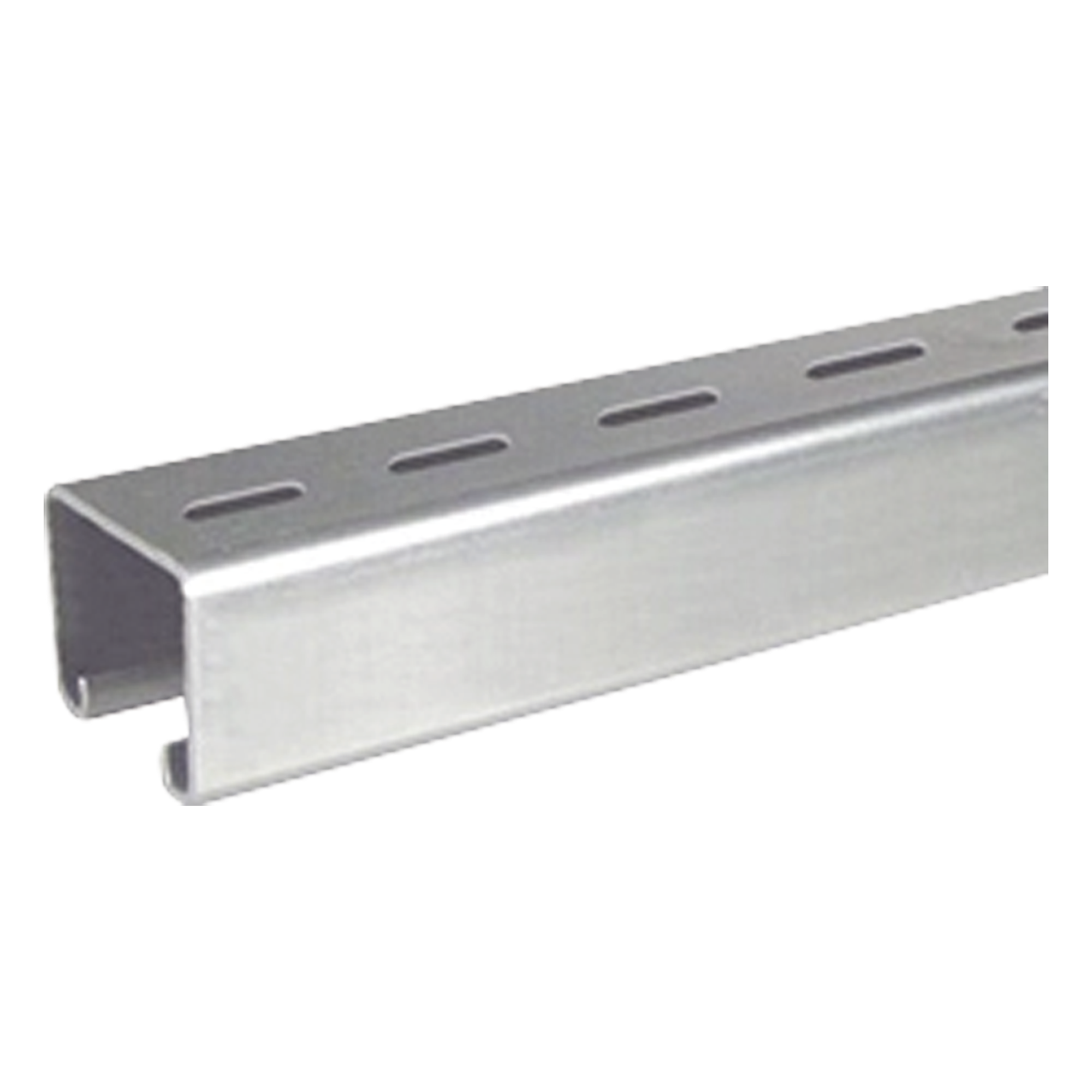 Unicanal Perforado / 4 x 4 cm / Calibre 16 / 3 m (9.8 ft) / Pregalvanizado Electrolítico / 1.5 mm Espesor — ANCLO · SKU ANC-UOE4X4