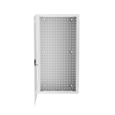 Gabinete de Montaje en Pared / Acero Calibre 18 / Capacidad 16 kg (35 lb) / Puerta Reversible con Cerradura / Ventilación Integrada / 28 in de Altura