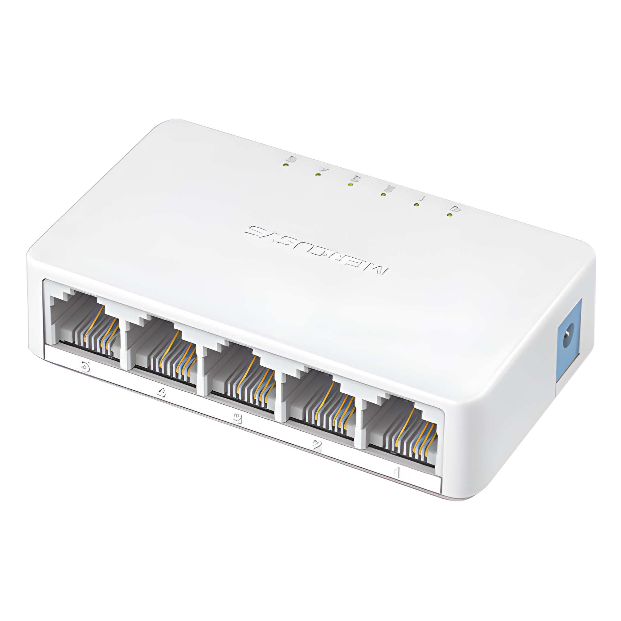 Switch de Escritorio / 5 Puertos 10/100 Mbps / Capacidad de Conmutación 1 Gbps / Sin Ventilador / Plug and Play — Mercusys · SKU MS105