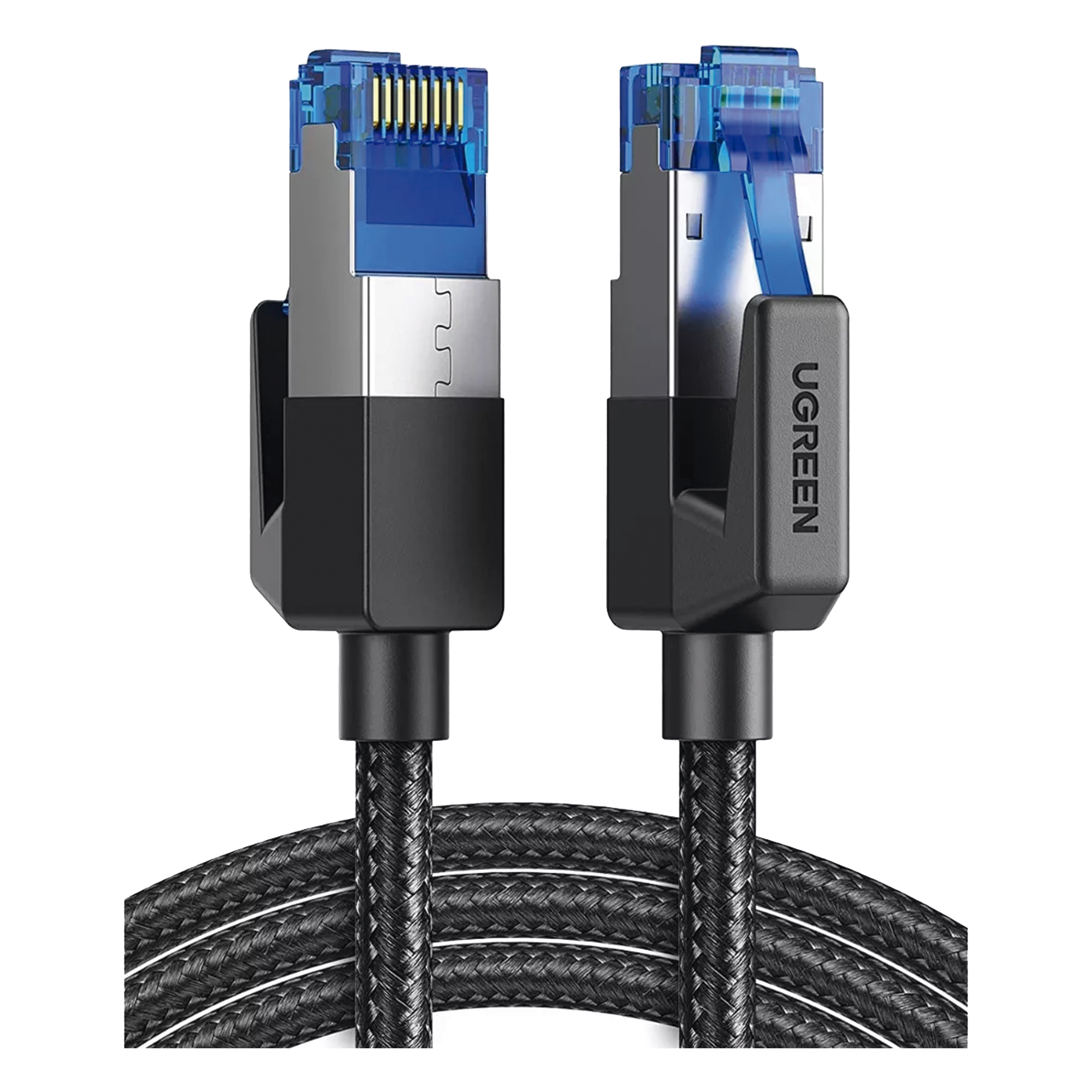 Cable Ethernet Cat8 / F/FTP / 40 Gbps / 2000 MHz / 2 m (6.56 ft) / Nylon Trenzado — UGREEN · SKU 80431