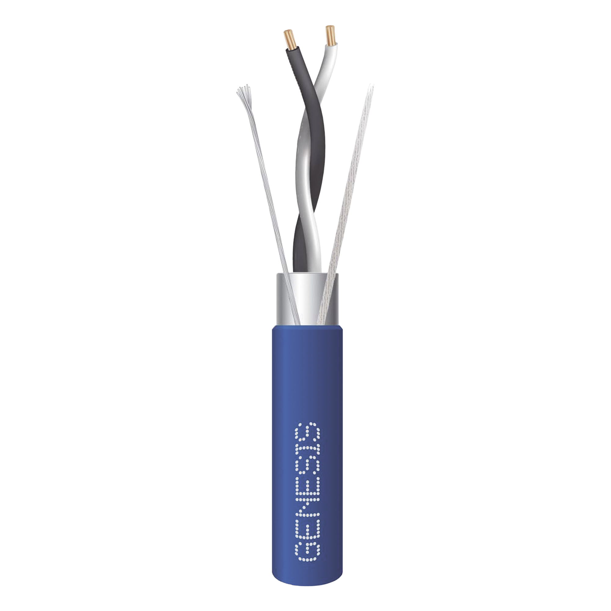 Cable de Comunicación / EIA-485 2x22 AWG / Blindado Trenzado / Plenum / Bobina 305 m (1000 ft) / Azul — GENESIS · SKU 3320-2106