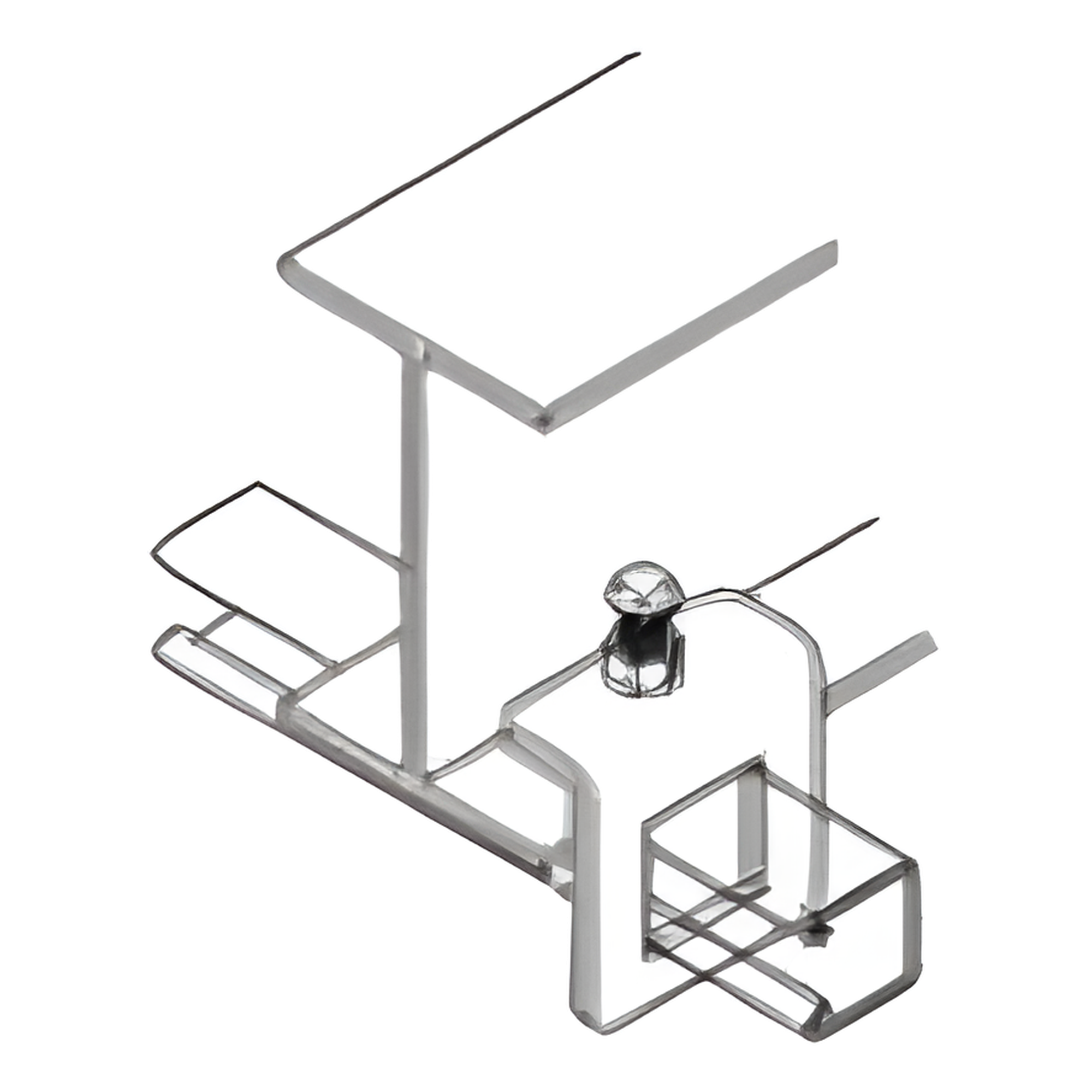Mordaza Tipo Ventana / Perfil Unicanal 4x4 / Acero AISI 1018 / Carga 200 kg / 1.3x3.5x3.3 in — ANCLO · SKU ANC-HU14