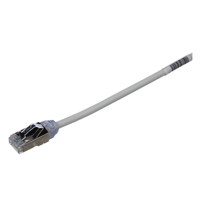 Patch Cord Cat6A / 28 AWG Diámetro Reducido / S/FTP Blindado / CM/LS0H / 2 m (6.56 ft) / Gris — PANDUIT · SKU STP28X2MIG