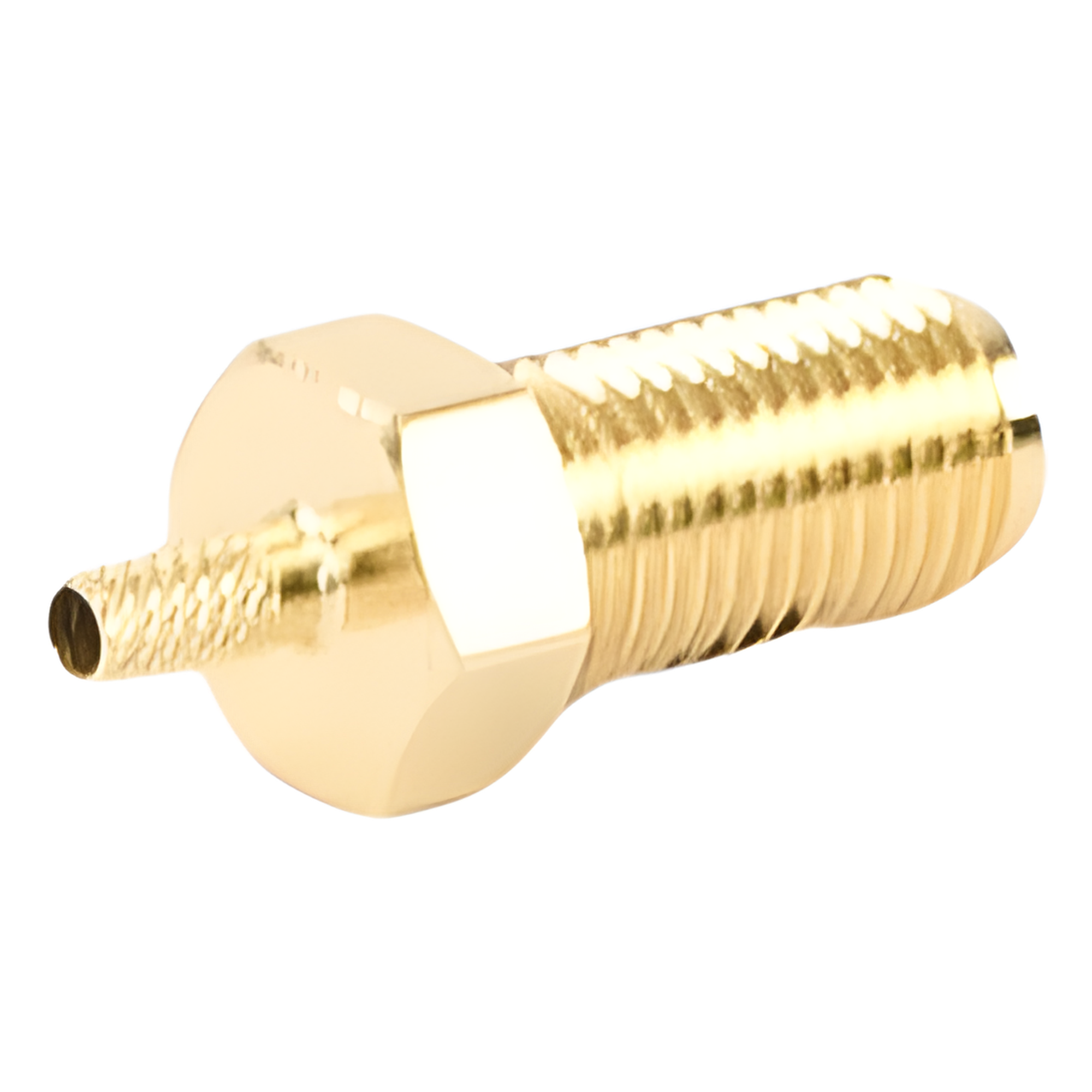 Conector SMA Hembra / Anillo Plegable / Cuerpo Bronce / Contacto Oro / Teflón / RG-174/U, Belden 8216