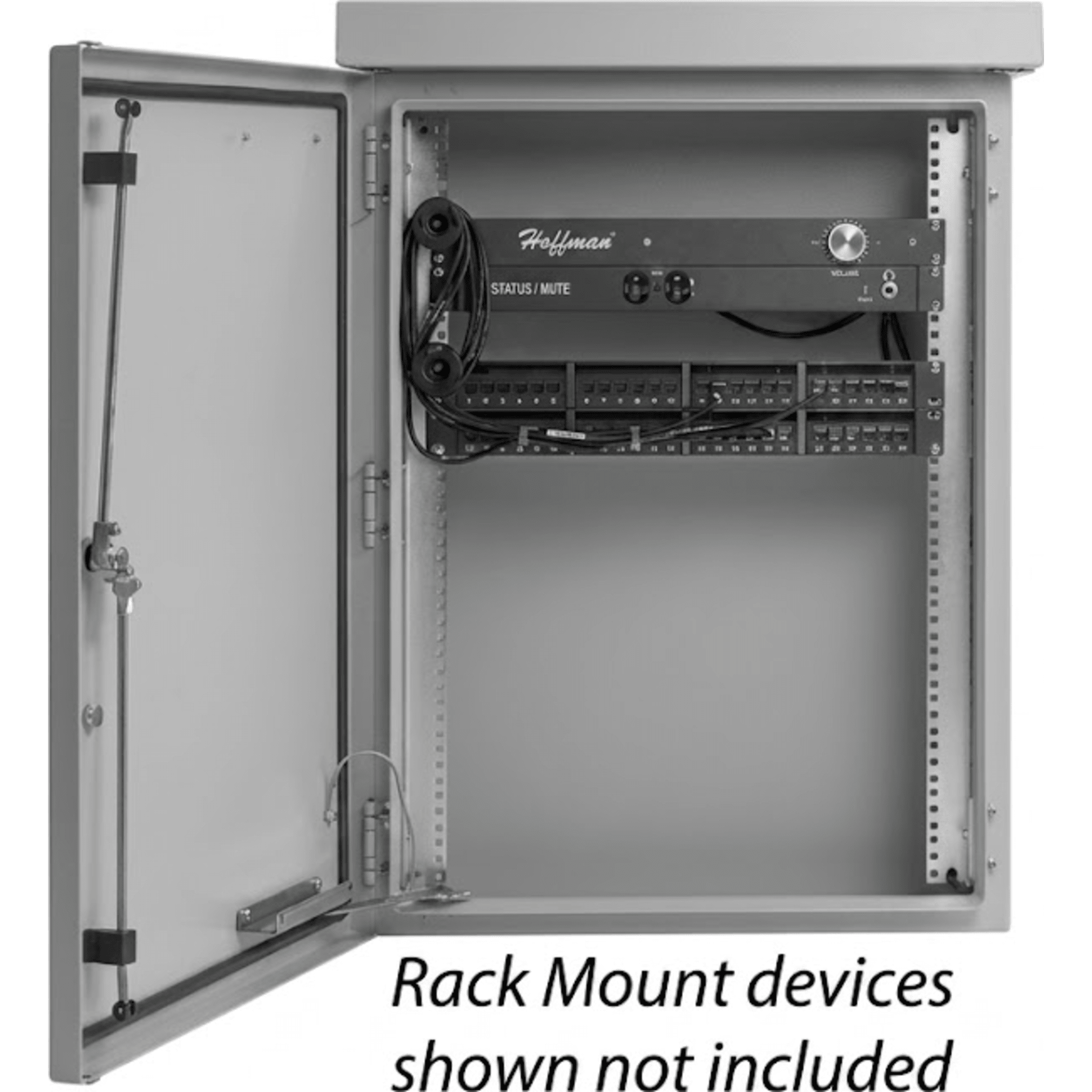 Gabinete Para Exterior OSP ComLine De 25 UR, 700 mm de Ancho, 600 mm de Profundidad, De Aluminio, Color Gris Claro Con Protección NEMA 4/12/4X/3/3R; IP66, 