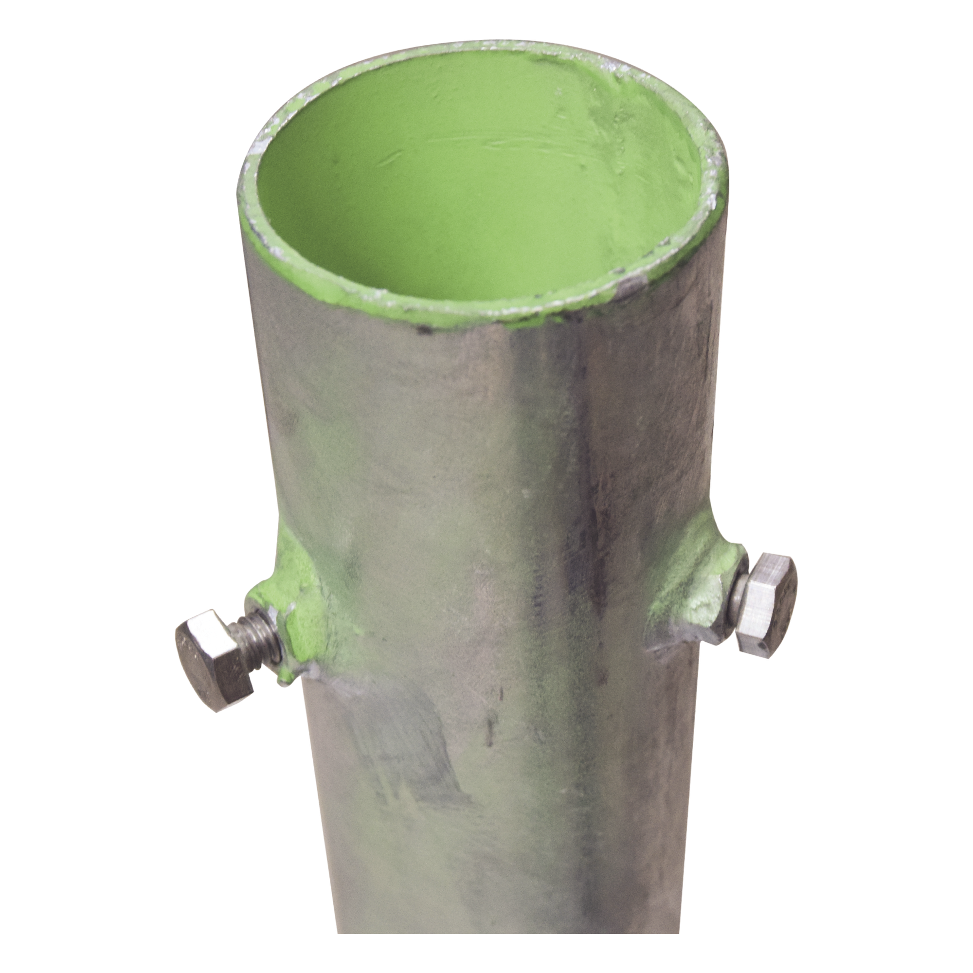 Base para Mástil / Tubo 2" Ced. 30 / Altura 80 cm (2.6 ft) / Base 50 x 50 cm / Galvanizado por Inmersión / 4 Barrenos de Fijación