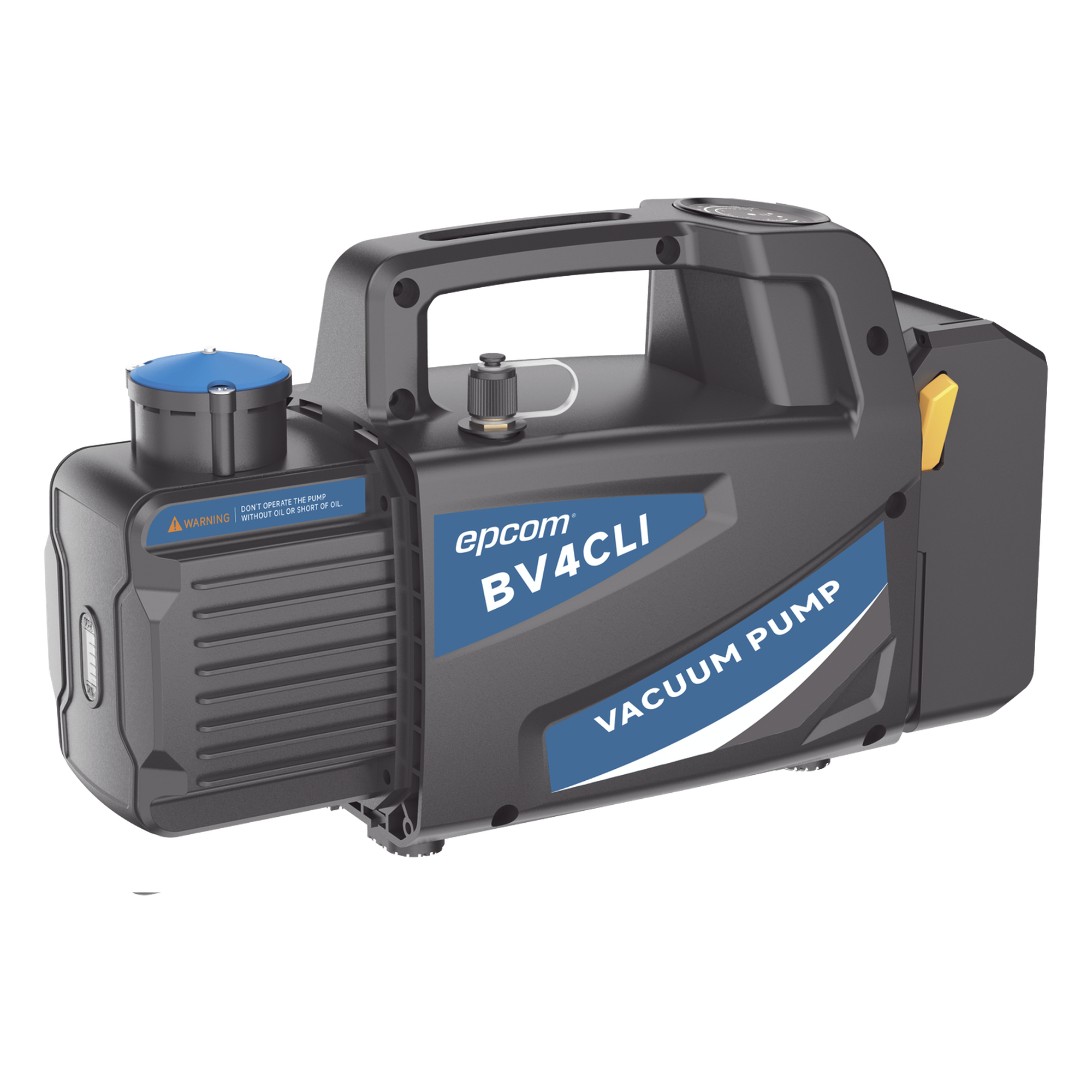Bomba de Vacío Inalámbrica / 4 CFM (114 L/min) / Vacío Final 150 Micrones / 18V Ion-Litio / Compatible A2L R32 / 4.5 kg — EPCOM · SKU BV4CLI
