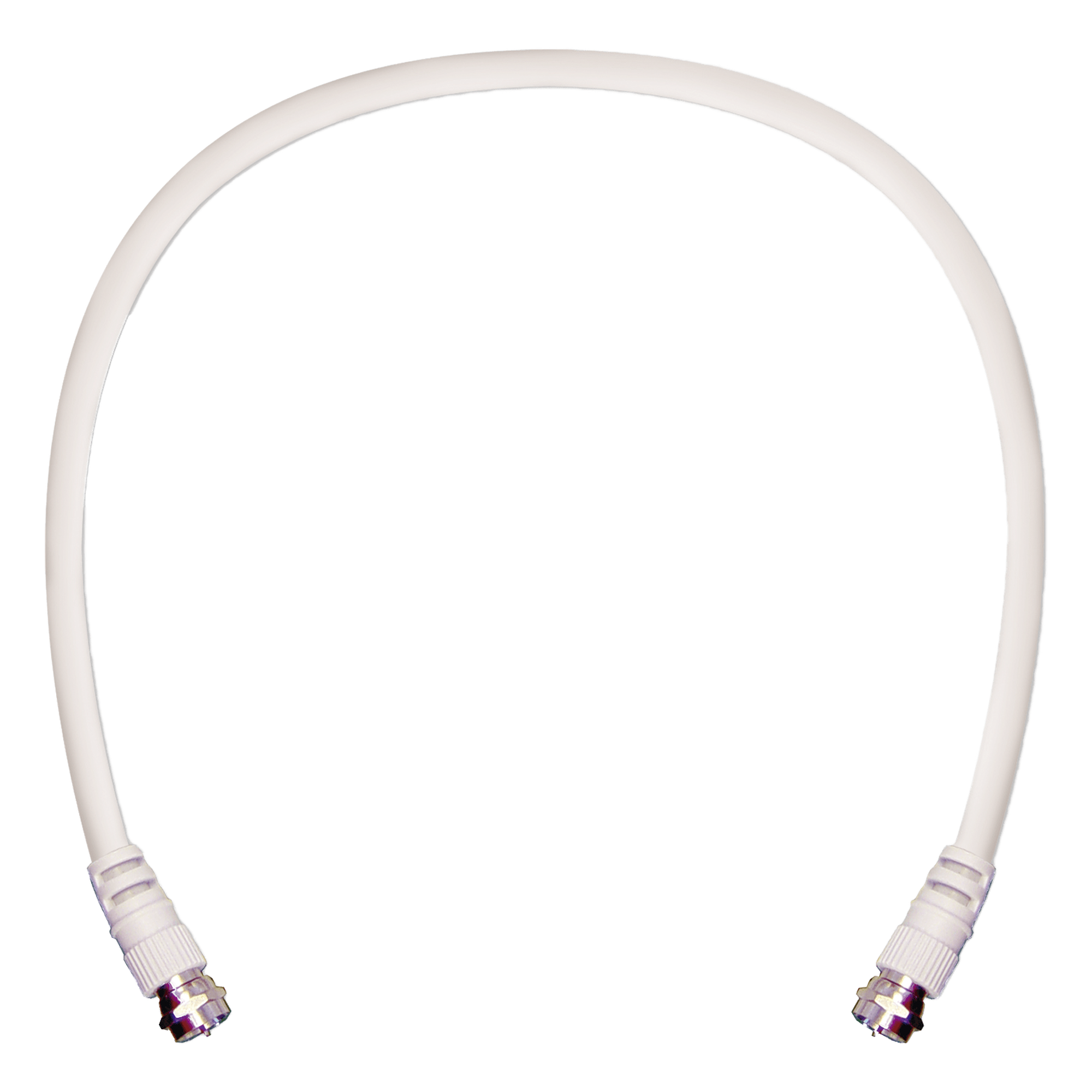 Jumper Coaxial / RG-6 / 60.96 cm (2 pies) / Conectores F Macho / 75 Ohm / Blanco — WILSONPRO / WEBOOST · SKU 950-602