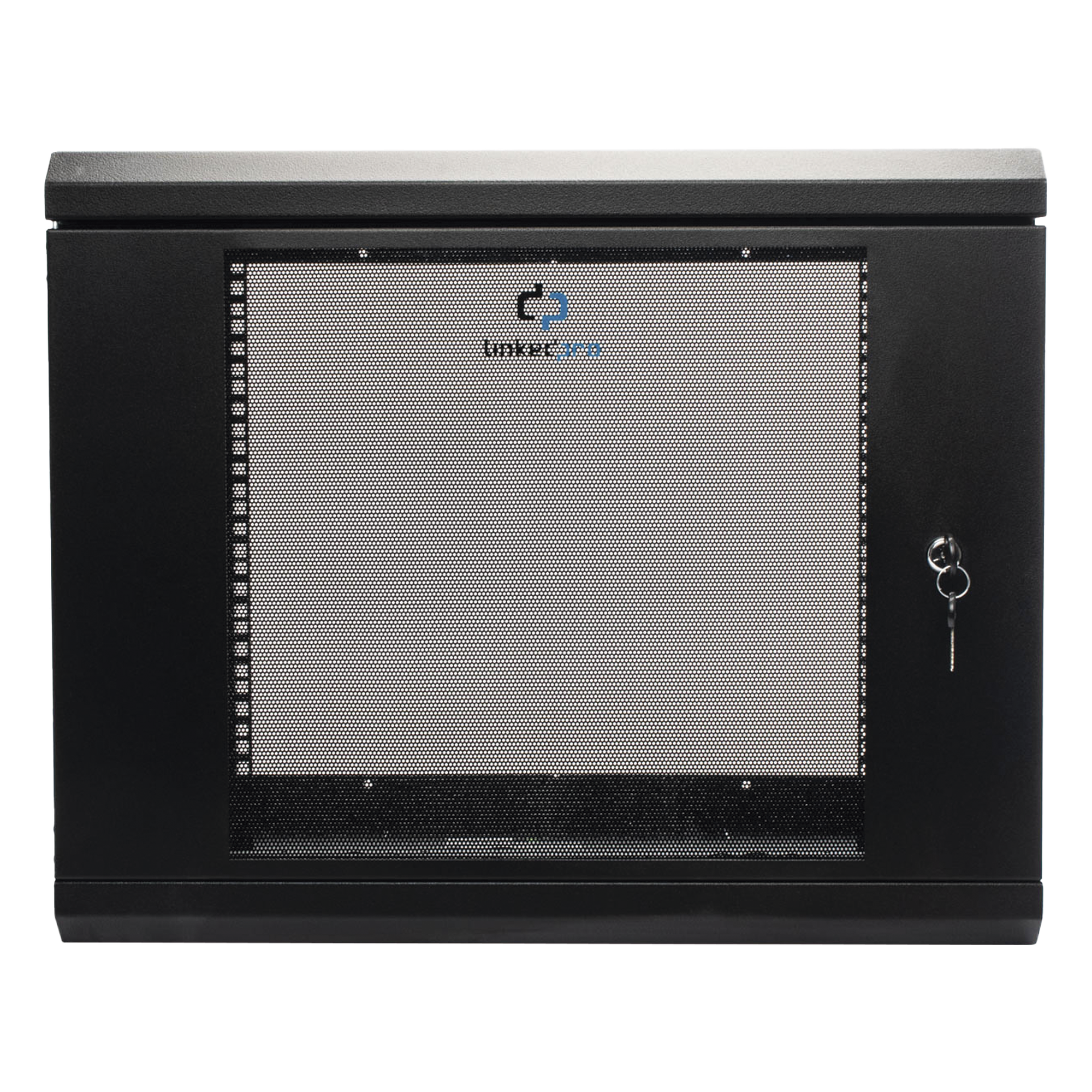 Gabinete de Pared 9U / Cristal Templado / 455 mm Profundidad (1.49 pies) / Acero Reforzado — LINKEDPRO · SKU SR1909LH3G