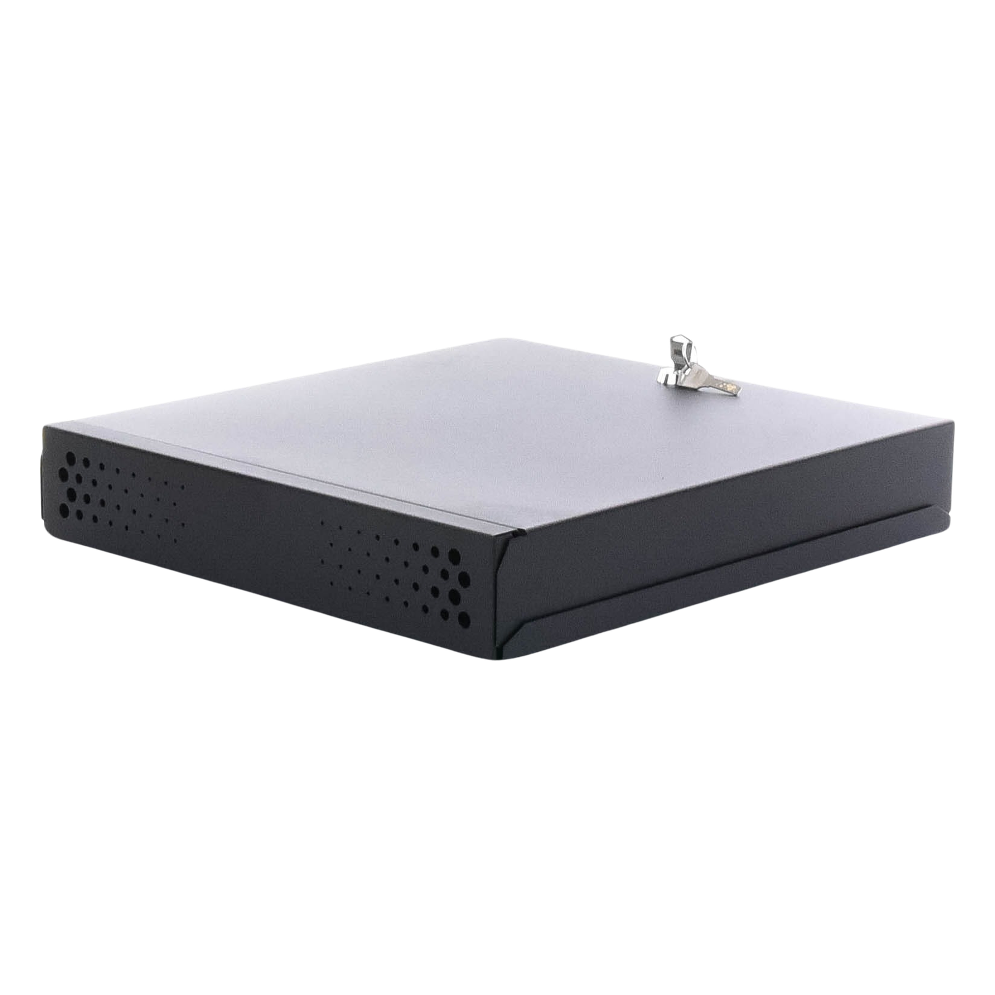 Gabinete Metálico de Seguridad para DVR/NVR, Ancho 396 mm x 78 mm de Alto x 