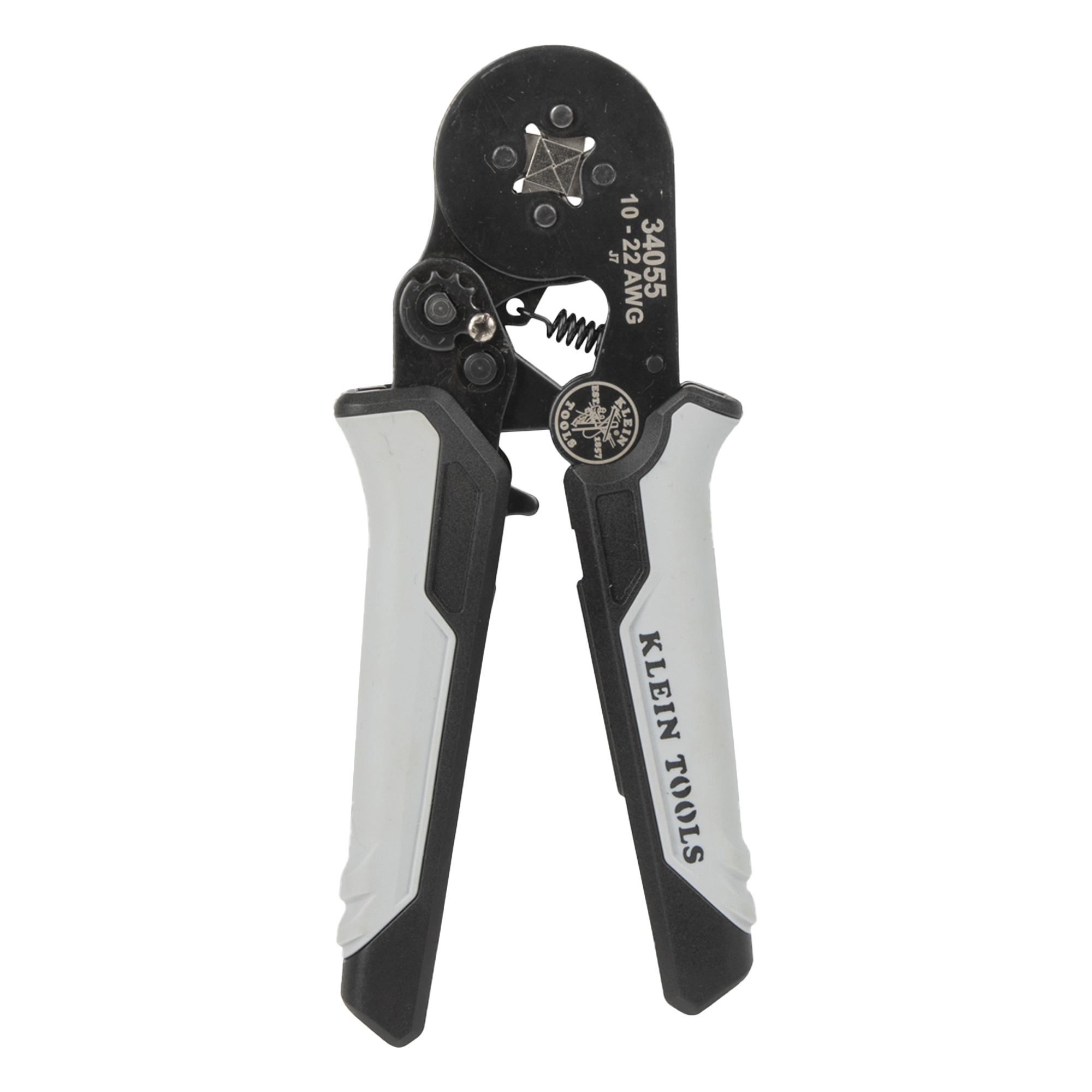Pinza Ponchadora / 10-22 AWG / Ponchado Cuadrado 360° / 7'' (17.8 cm) / Matrices Intercambiables — KLEIN TOOLS · SKU 34055