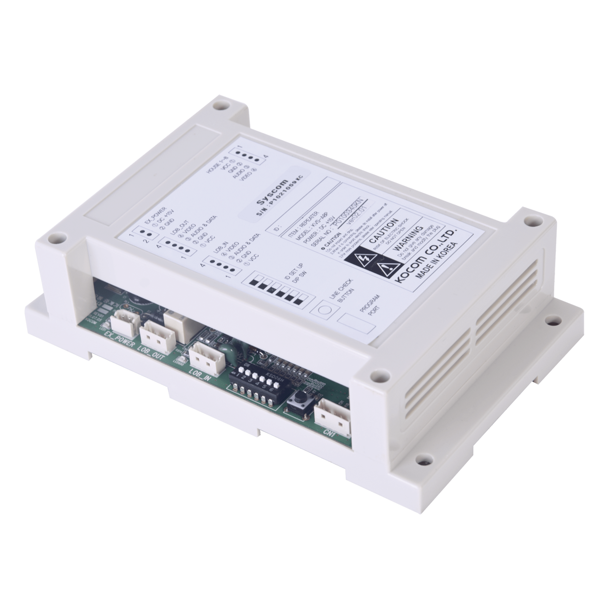 Distribuidor para videoportero / 8 departamentos / 4 hilos / DC 13V±2V / -10°C a +50°C — KOCOM · SKU KVS-A8P