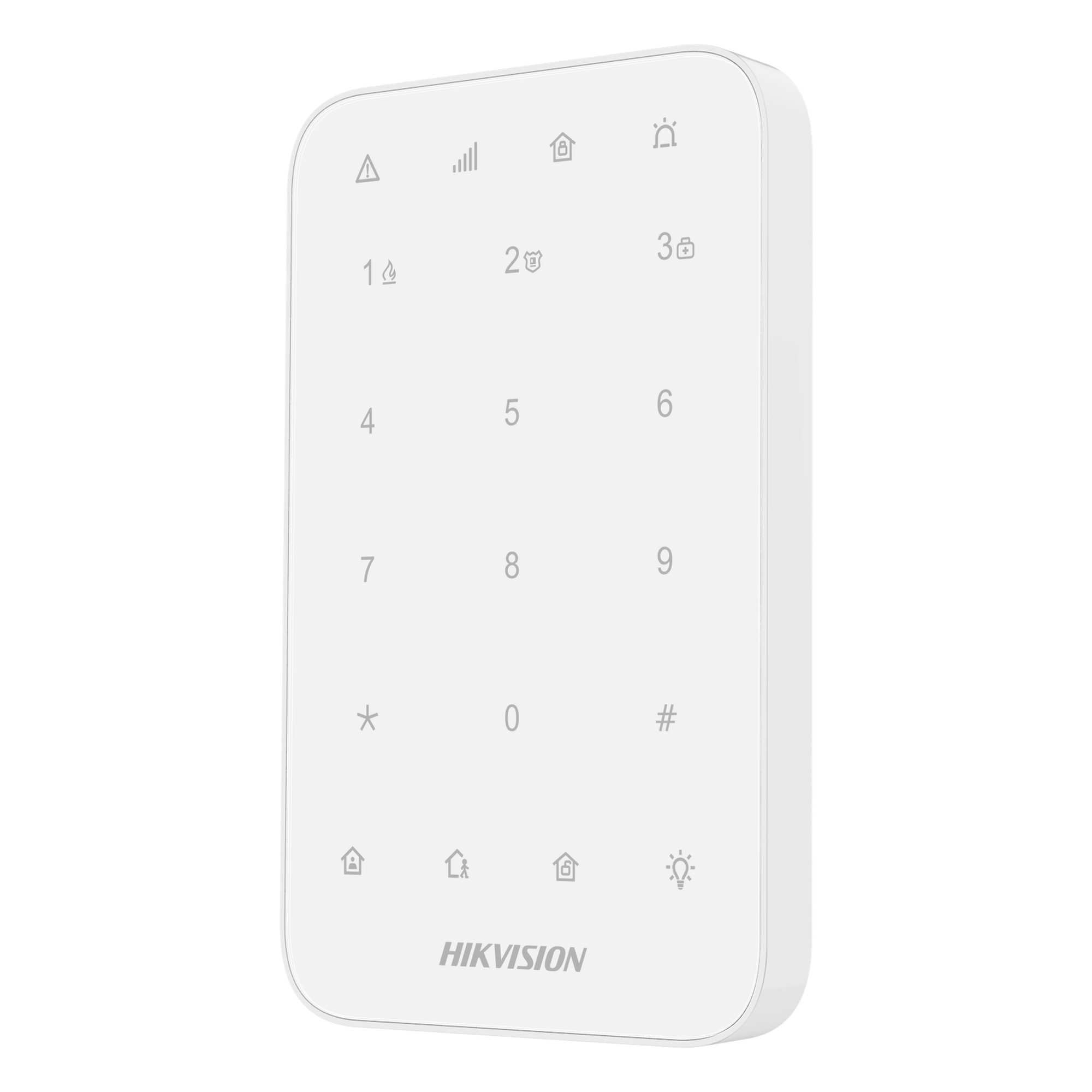 Teclado Inalámbrico para Alarma / Pantalla Táctil / Cifrado AES-128 / 433 MHz Bidireccional / Batería 2 Años — HIKVISION · SKU DS-PK1-E-WB