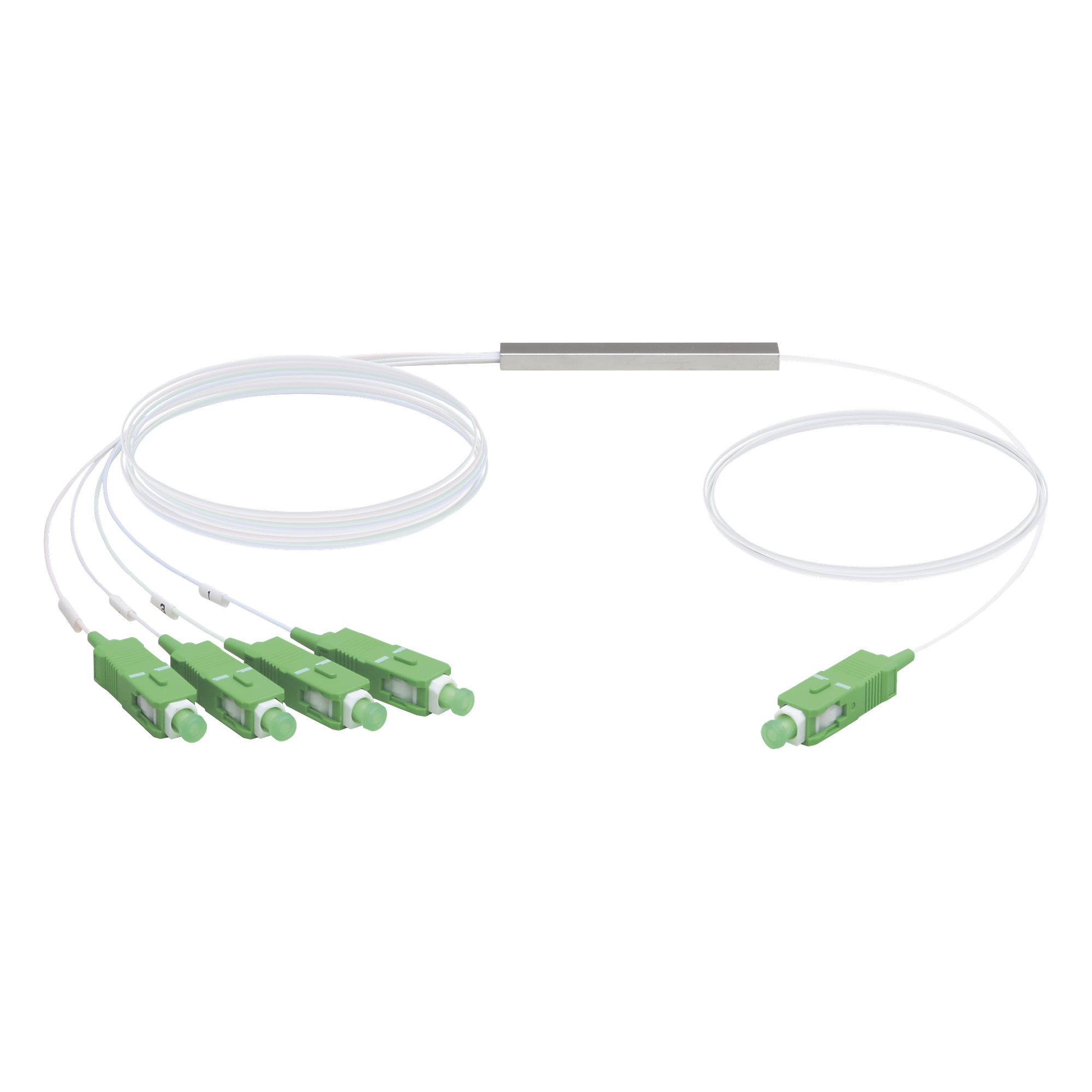 Divisor Óptico PLC / 1x4 / SC/APC / Pérdida ≤7.4 dB / GPON / Rango 1260-1650 nm / -40 a 85 °C — UBIQUITI · SKU UF-SPLITTER-4