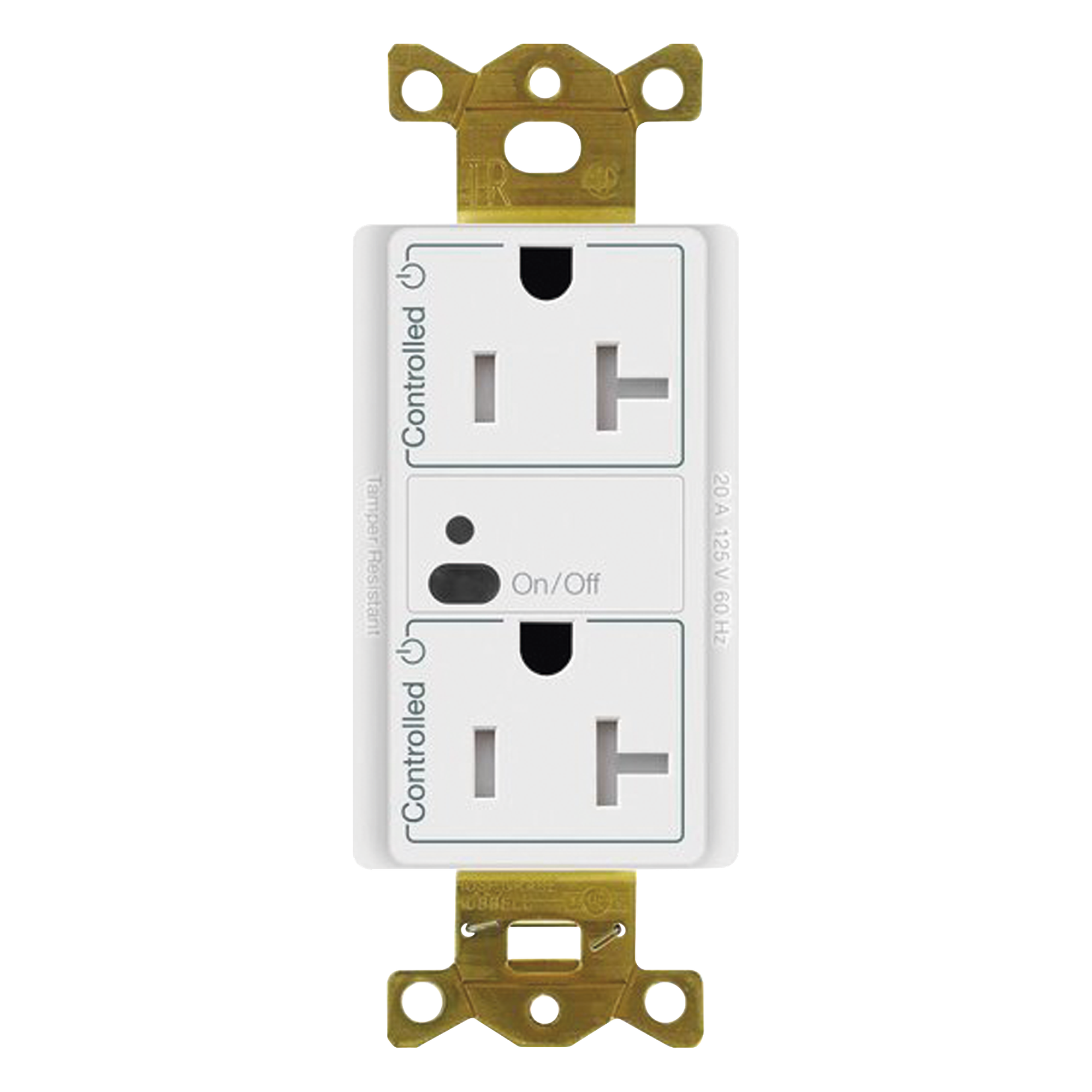 Receptáculo Inalámbrico / 20 A / Split / RF Clear Connect / 18 m (59.1 ft) / Control Pico y Sensores — LUTRON ELECTRONICS · SKU CAR2S20STRWH