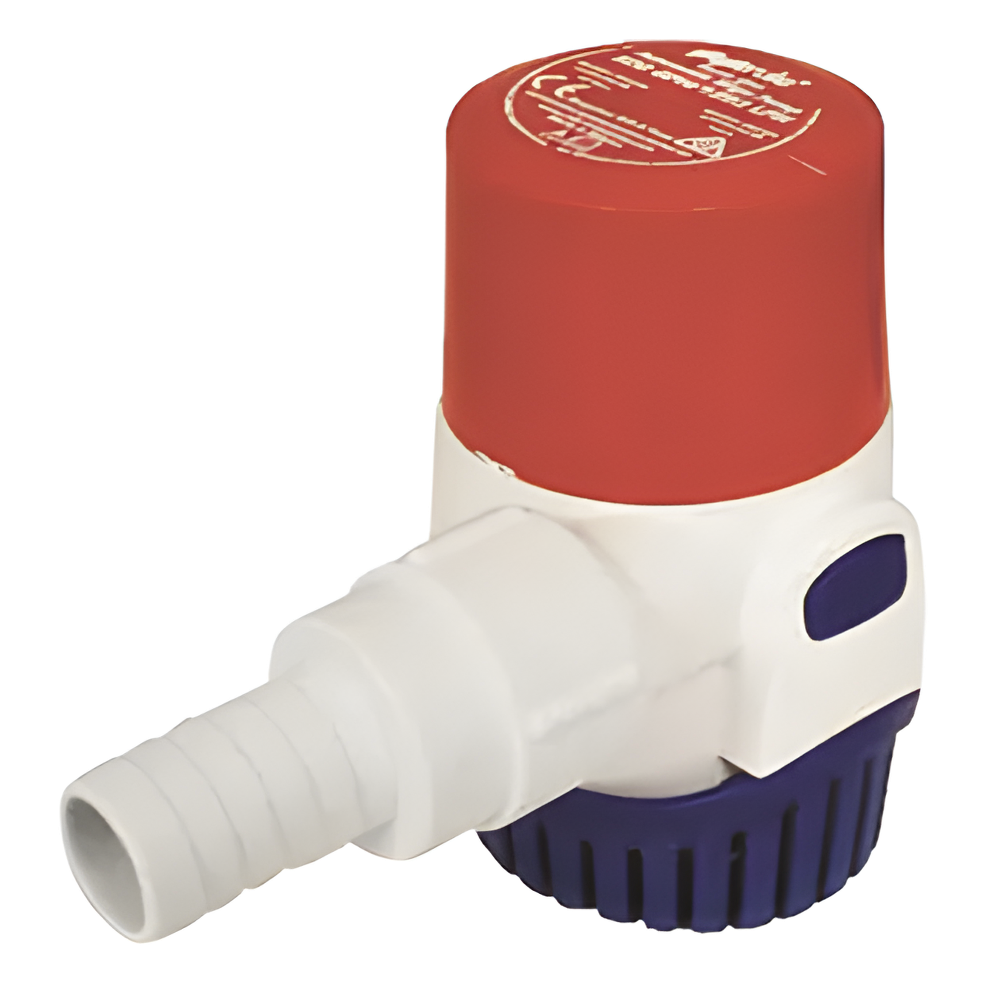 Bomba Sumergible Automática / 1100 GPH / 12 VDC / Descarga 2 m (6.6 ft) / Conexiones 25 mm y 28 mm / 3.7 A — RULE · SKU 27SA