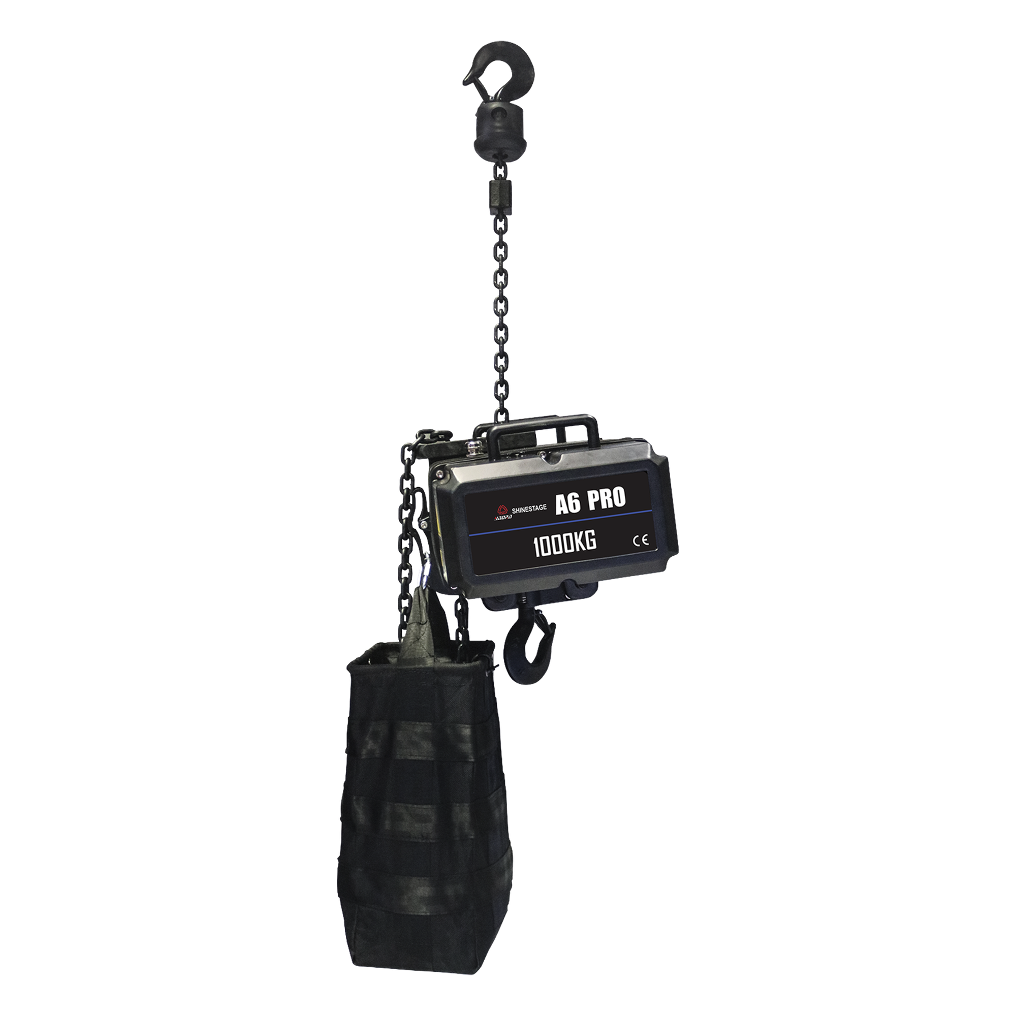 Polipasto Eléctrico / 1 Tonelada / Cadena 25 m (82 ft) / IP66 / Control 24V / Velocidad 4 m/min (13.1 ft/min) — SHINESTAGE · SKU YS-A6PRO