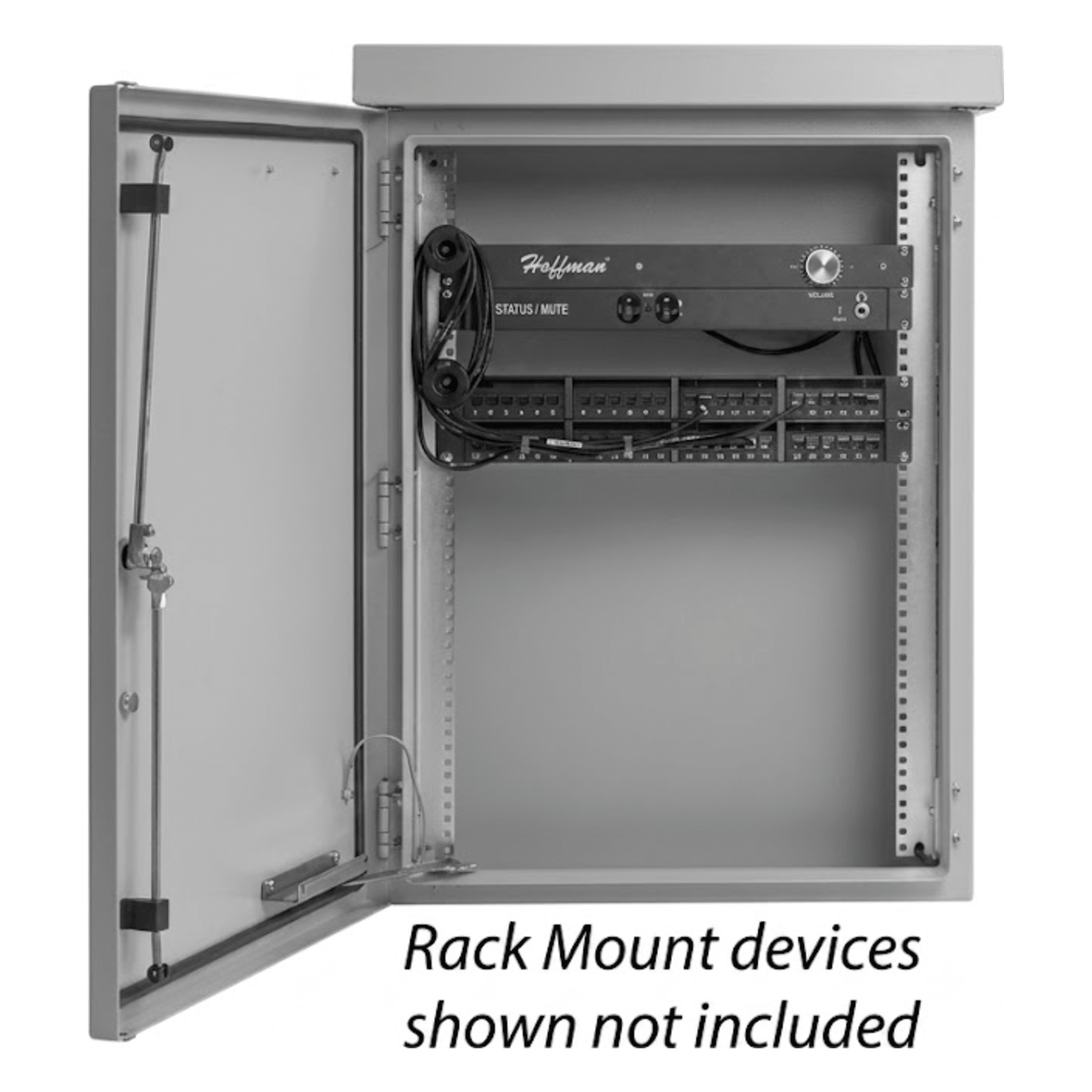 Gabinete OSP / 18 UR / 600 x 500 mm / Aluminio / NEMA 4X / IP66 / Enfriamiento Pasivo