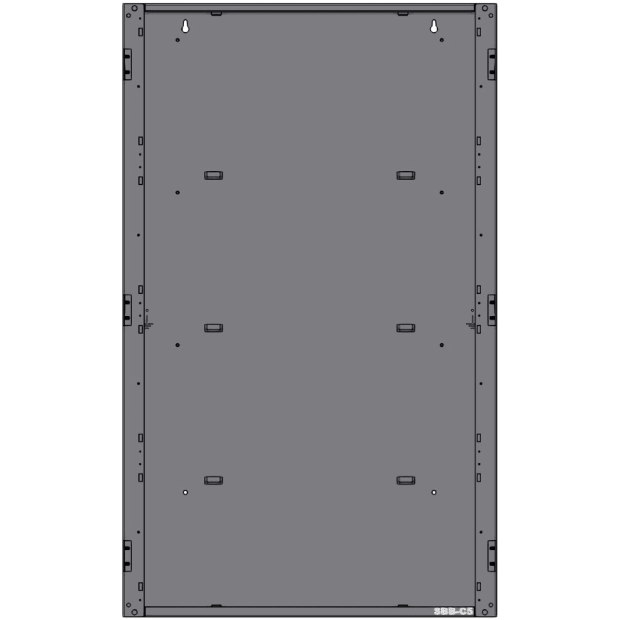 Caja Trasera para Gabinete de Panel de Alarma Contra Incendio / Acero Calibre 16 / Tres Niveles / Tamaño C / 25.41 x 39.84 x 5.50 pulgadas (64.55 x 101.2 x 14 cm) — NOTIFIER · SKU SBB-C5