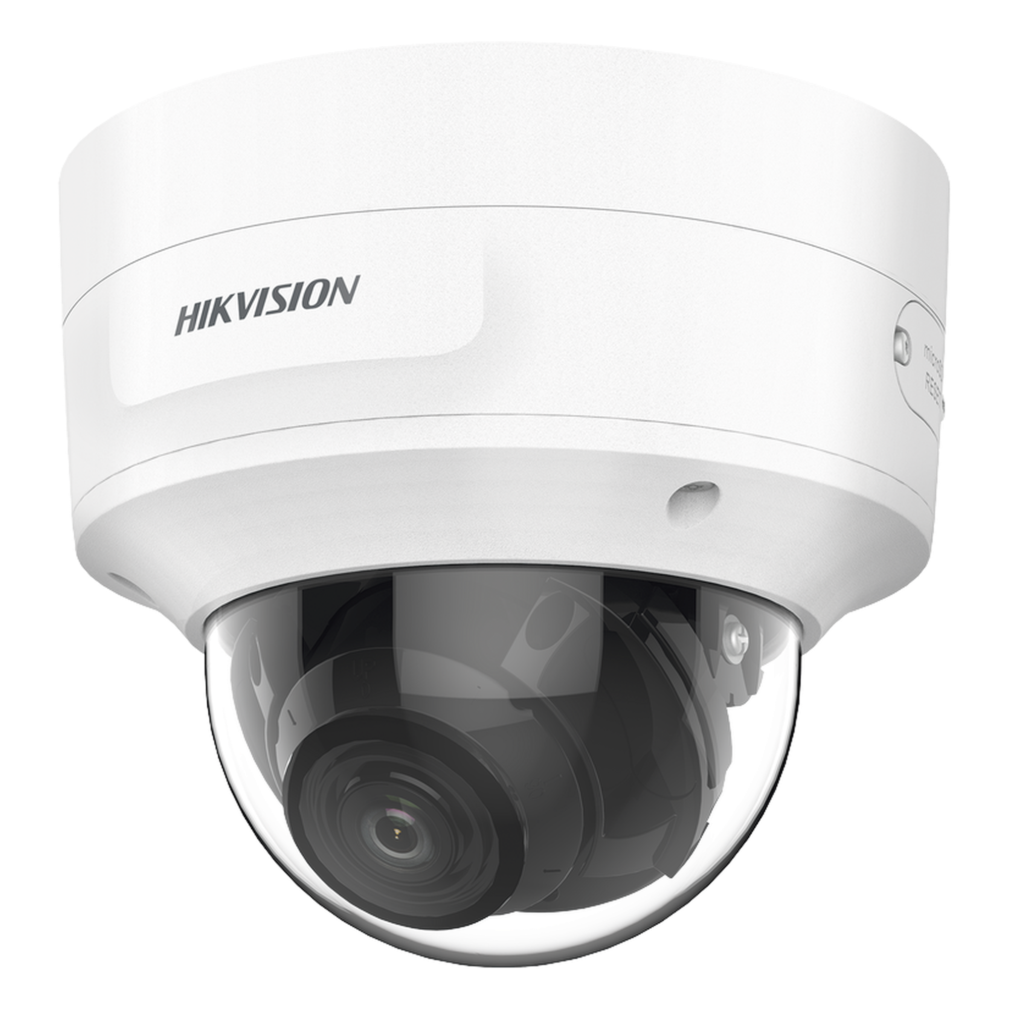 Cámara Domo IP / 8 Megapixel (4K) / Lente Motorizado 2.7-13.5 mm / IR EXIR 40 m (131.2 ft) / DarkFighter / Audio y Alarma I/O / PoE+ / IP66 / IK10 — HIKVISION · SKU DS-2CD3786G2-IZS(H)